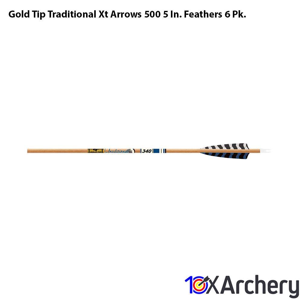 Gold Tip Traditional Xt Arrows - 500 5 In. Feathers 6 Pk. 8KDITAOS_CTOVK