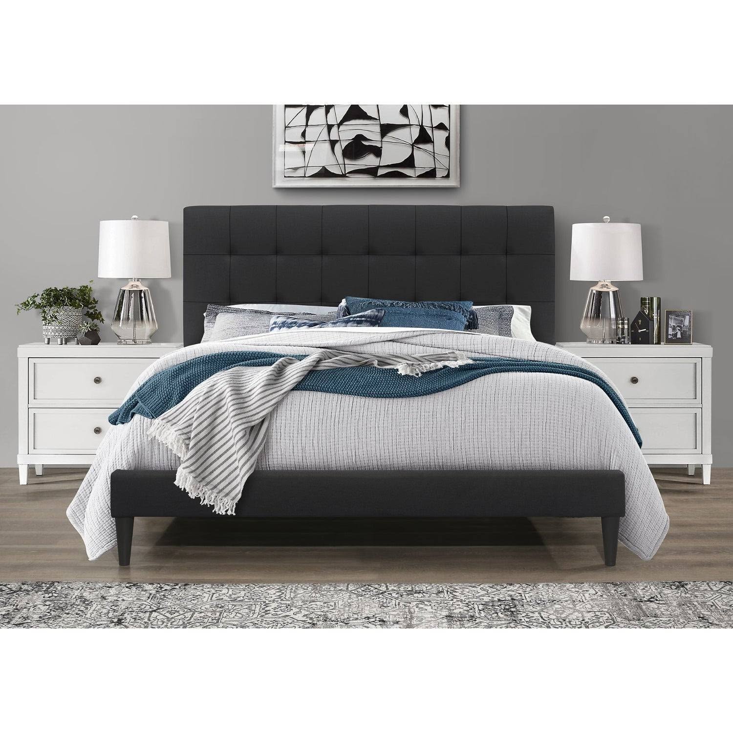 Harry Upholstered Twin Platform Bed, V30WKI6K_D8UDU