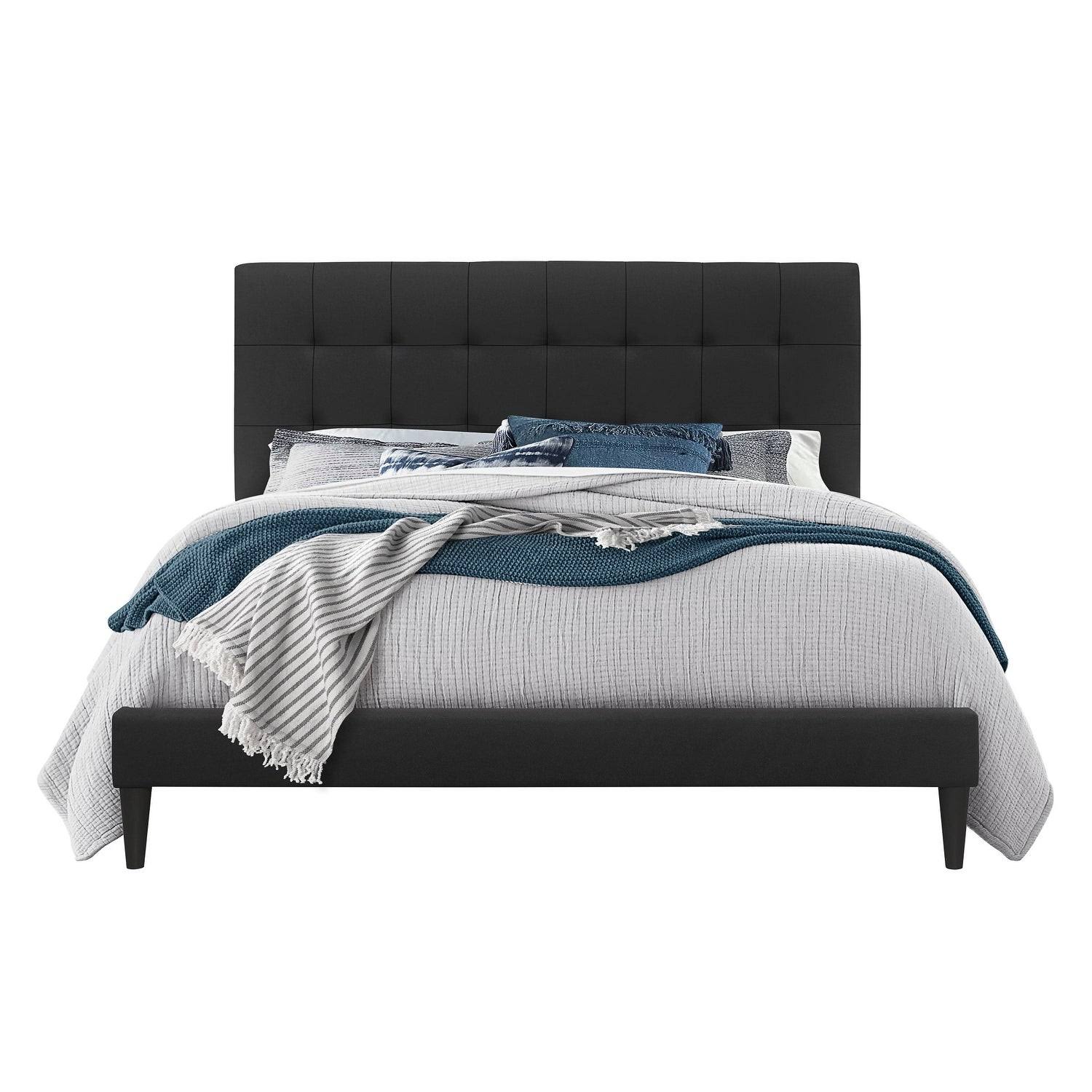 Harry Upholstered Twin Platform Bed, V30WKI6K_D8UDU