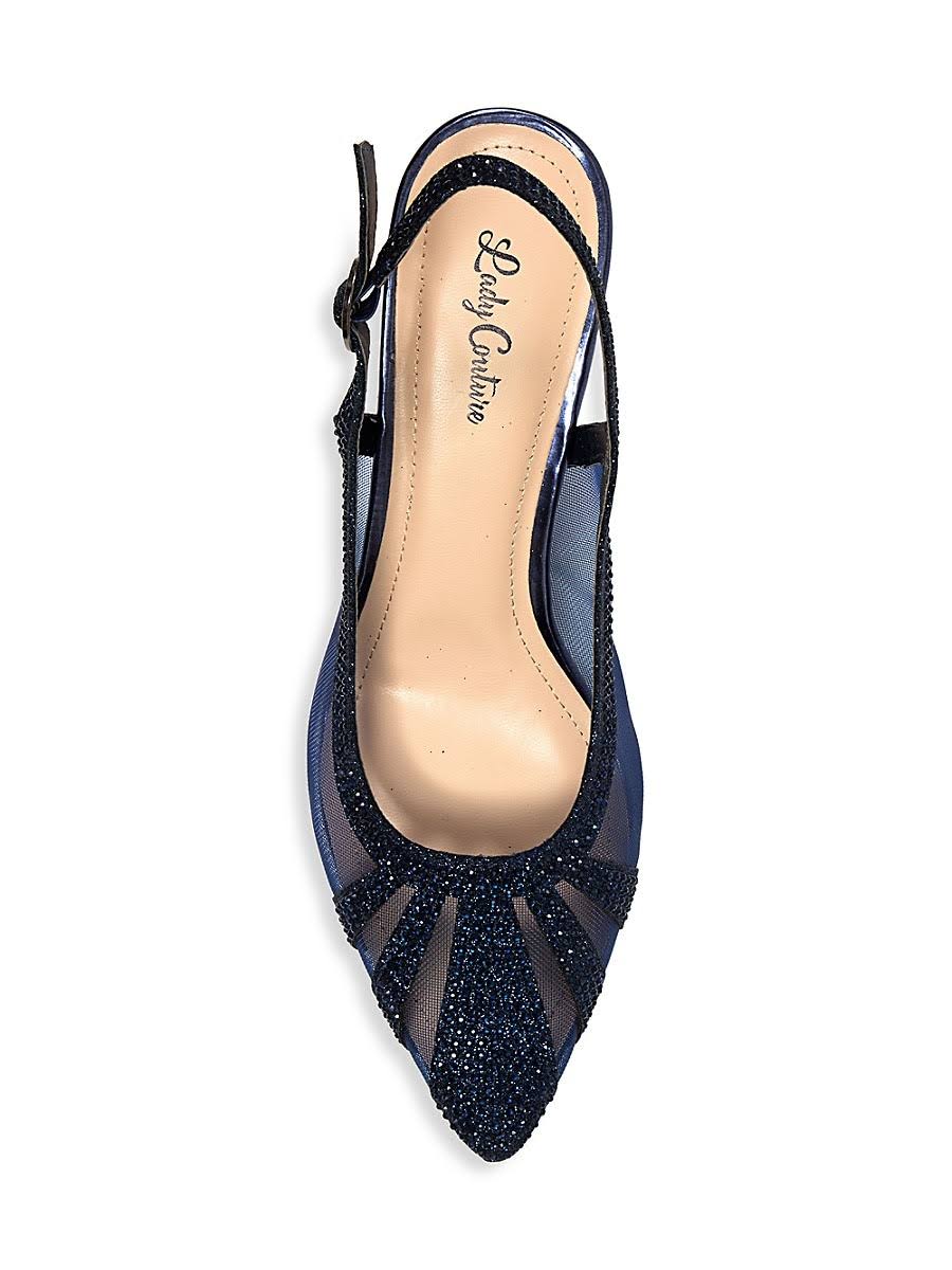 Lady Couture Women's Macy Kitten Heel Slingback Pumps - Gold - Size UOVPFNVL_LQ5EF