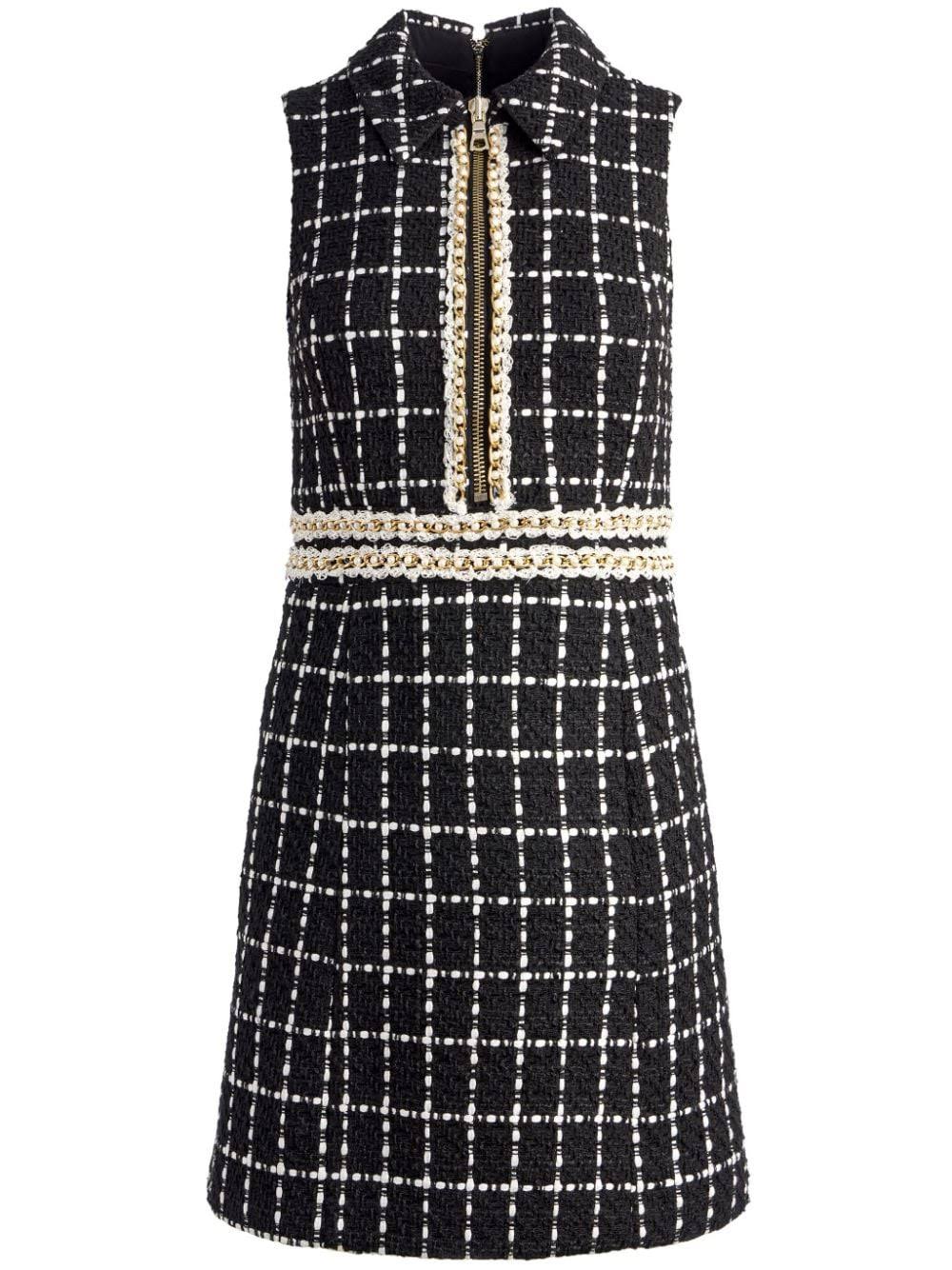 Alice + Olivia Women's Ellis Threaded Check Minidress - Black - Size ADWQZPSW_WIZUK