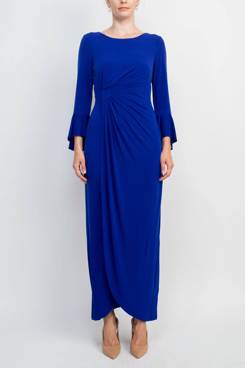 Connected Apparel Mock Wrap Gown Deep FLPESQCG_T5GPT