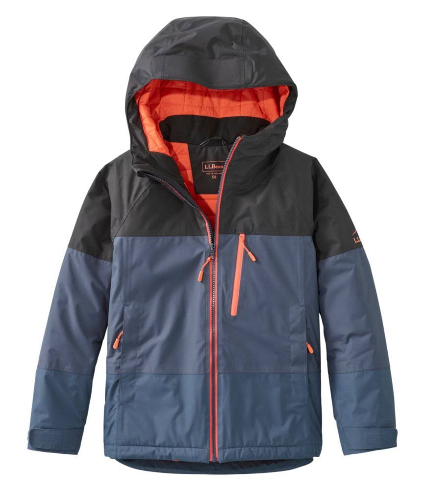 L.L.Bean Kids' Wildcat Waterproof Ski Jacket - Medium 10-12 - Black / Carbon ZL0YIFDF_W87HB