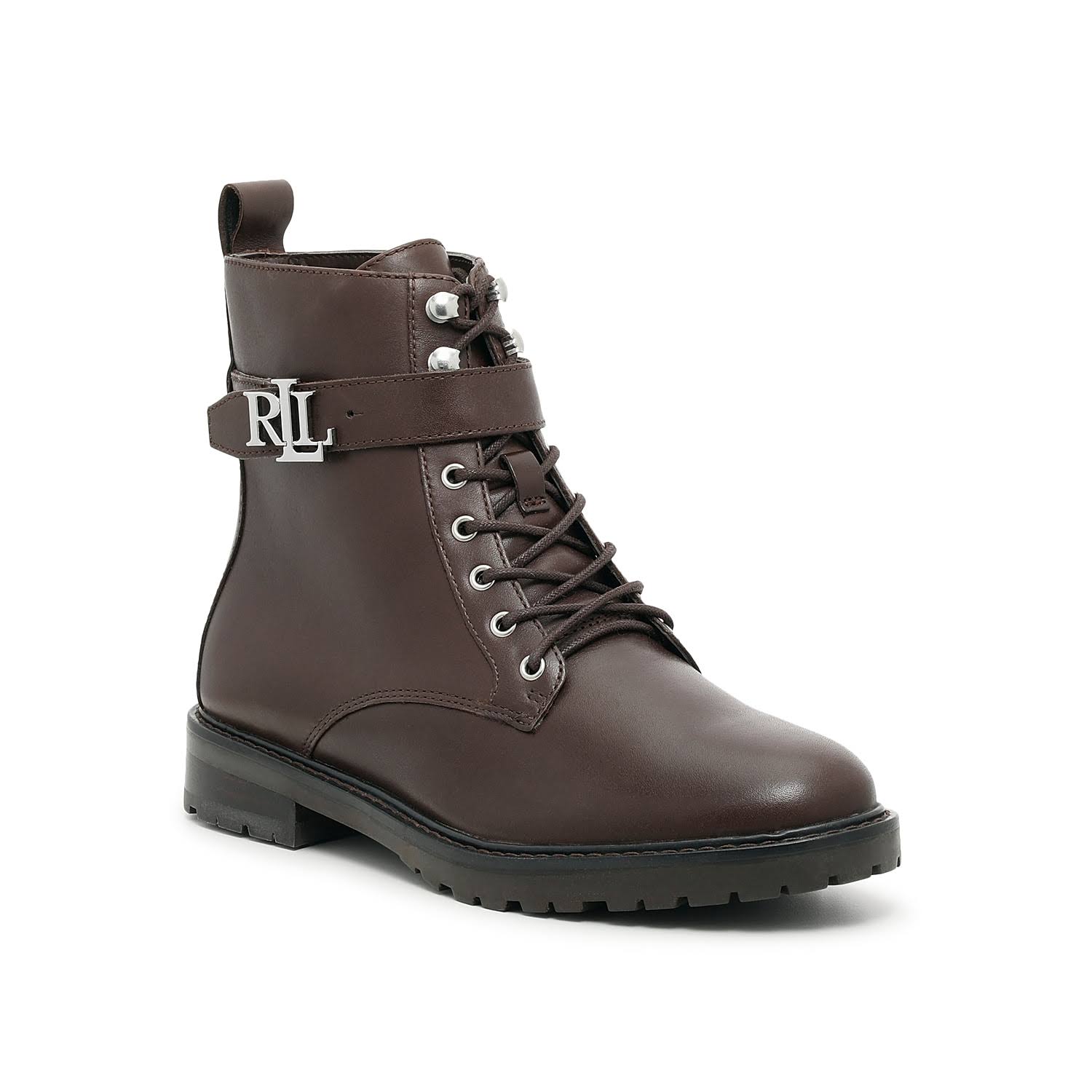 Ralph Lauren Women's Eldridge Burnished Leather Boot - Size 8.5 In Chestnut 0WOQUDSA_7TO9Y