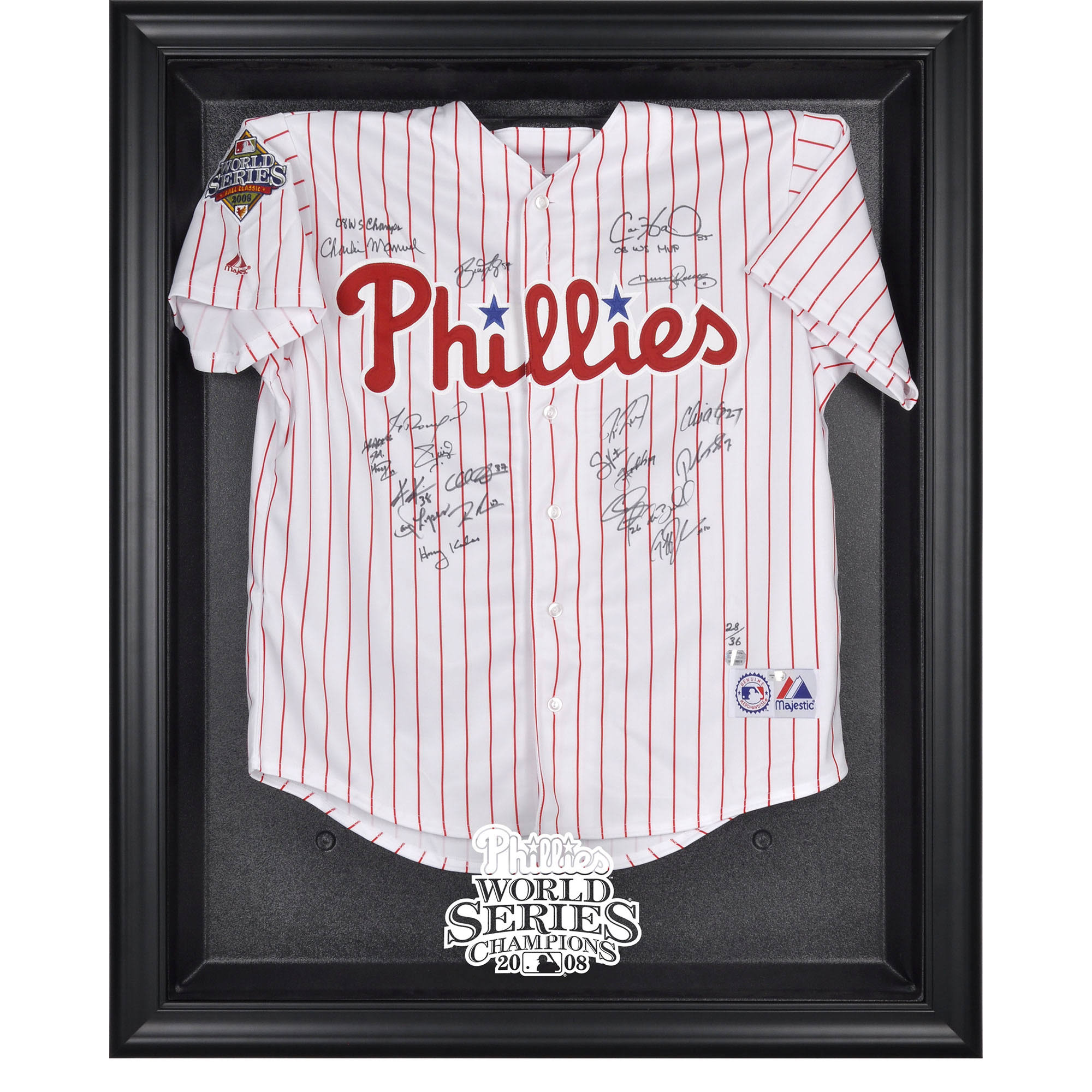 Fanatics Authentic Philadelphia Phillies 2008 World Series Champions Black Framed Logo Jersey Display SN7SM4YN_DMWKE