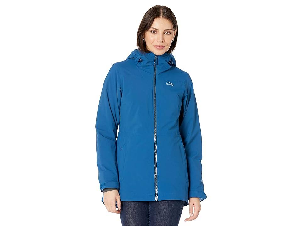 L.L.Bean Waterproof Primaloft Packaway Jacket Women's Clothing Dark Marine Blue : OZYZHTRZ_BQPST