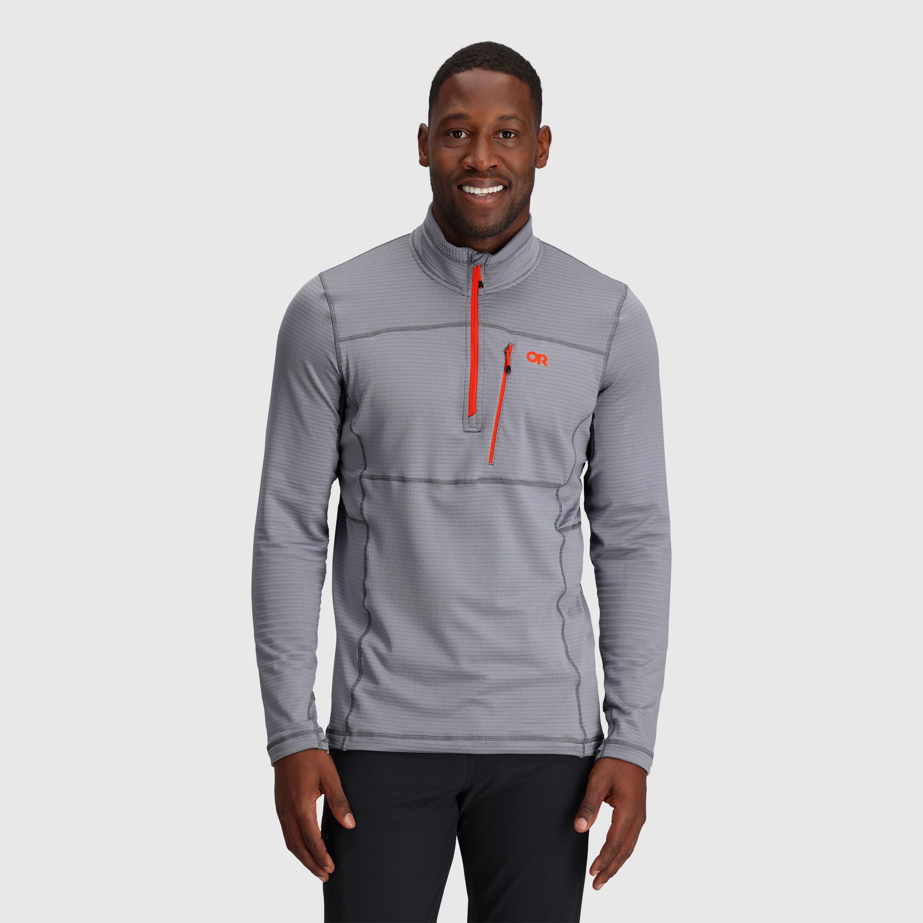 Outdoor Research Men's Vigor Quarter Zip - Black - JEZ0KYL4_QQZFE