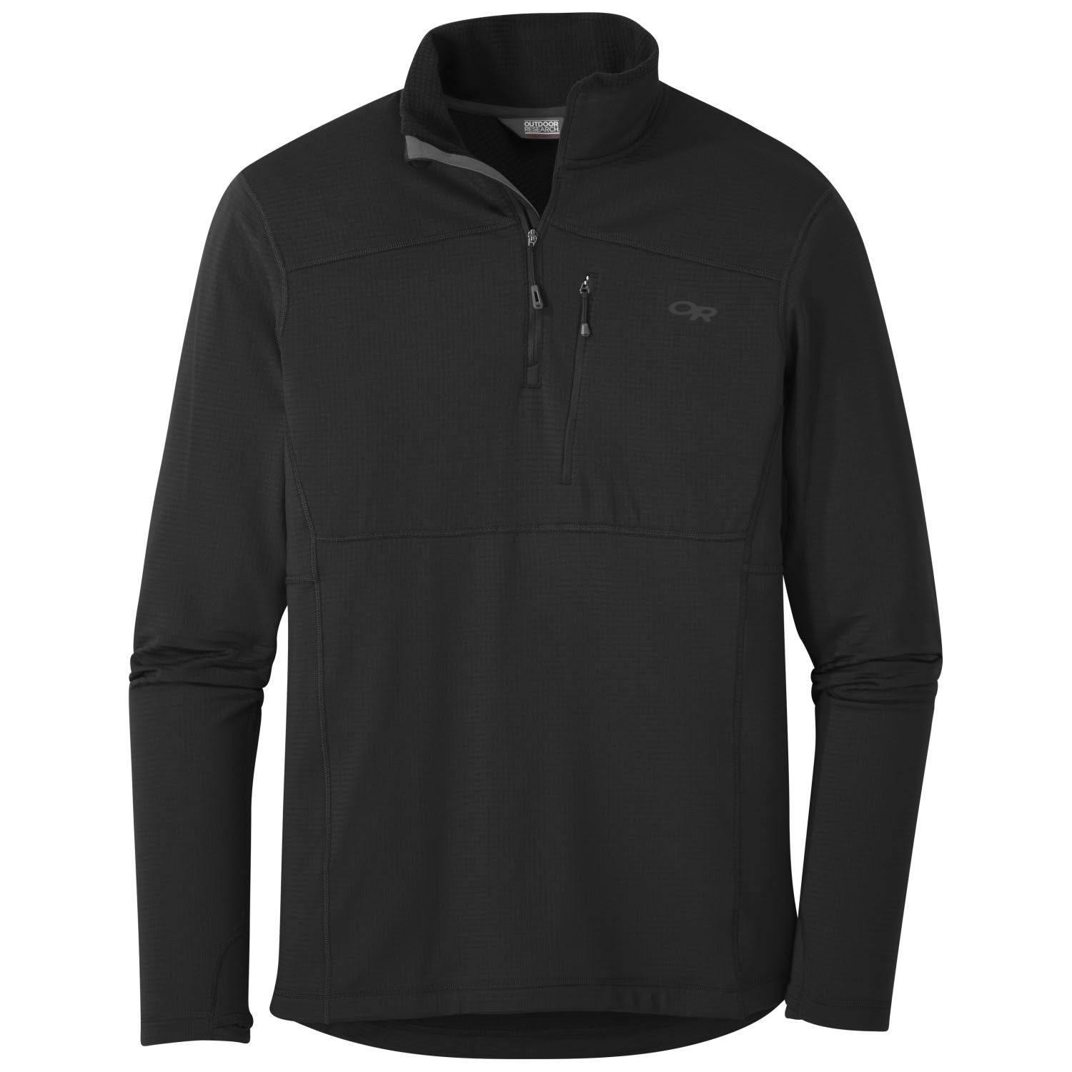Outdoor Research Men's Vigor Quarter Zip - Black - JEZ0KYL4_QQZFE