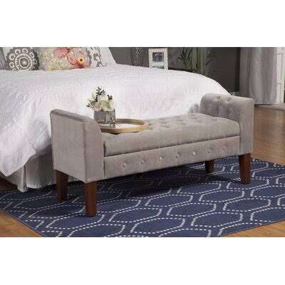 Three Posts Hoadley Upholstered Storage Bench Upholstery: Dove INV0IG4G_EFLAE