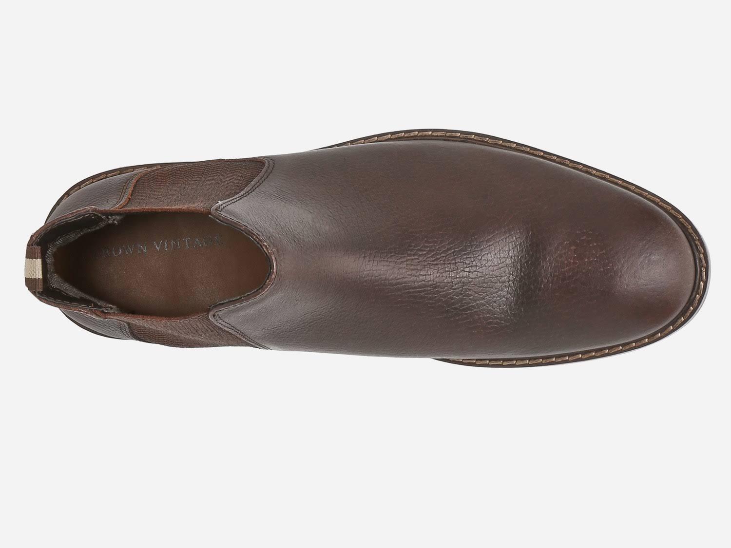 Crown Vintage Glory Chelsea Boot | Men's | Dark Brown Leather | Size 8.5 | Boots | 8A9S1VME_KG74I