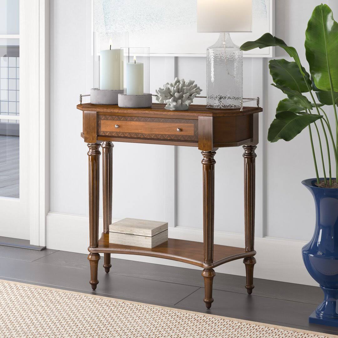 Beachcrest Home Madalene Console Table Colour: Umber Brown 32.0 H X 30.0 W X 12.0 D QGXXLHKD_IDUYV