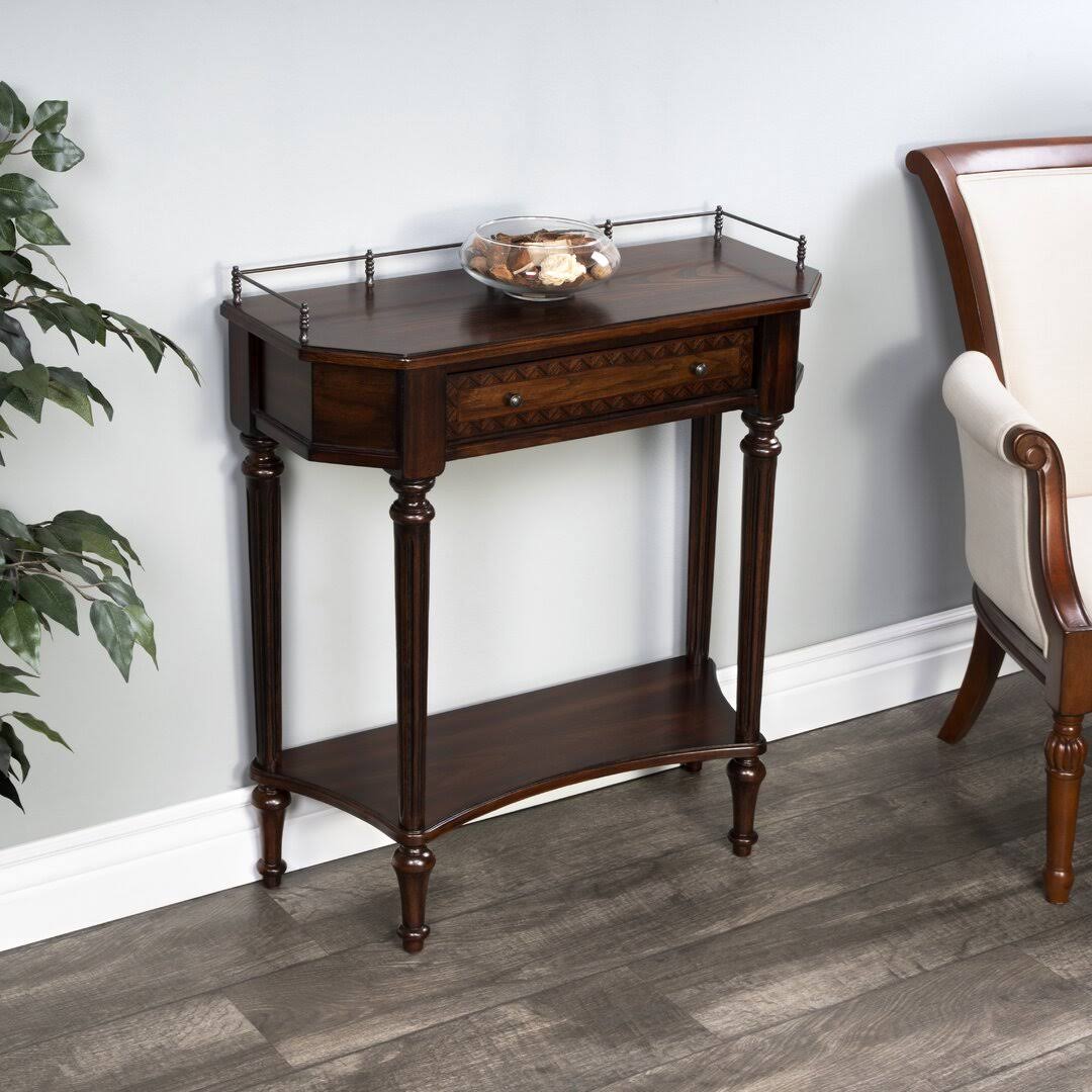 Beachcrest Home Madalene Console Table Colour: Umber Brown 32.0 H X 30.0 W X 12.0 D QGXXLHKD_IDUYV