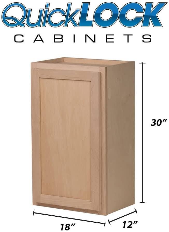 Quicklock Rta | Wall Kitchen Cabinets - Shaker Style | Ready-To-Assemble | 100% Hardwood | Made In America | Soft Close Hardware | Storage Cabinet | BCGBWZZO_51KWJ