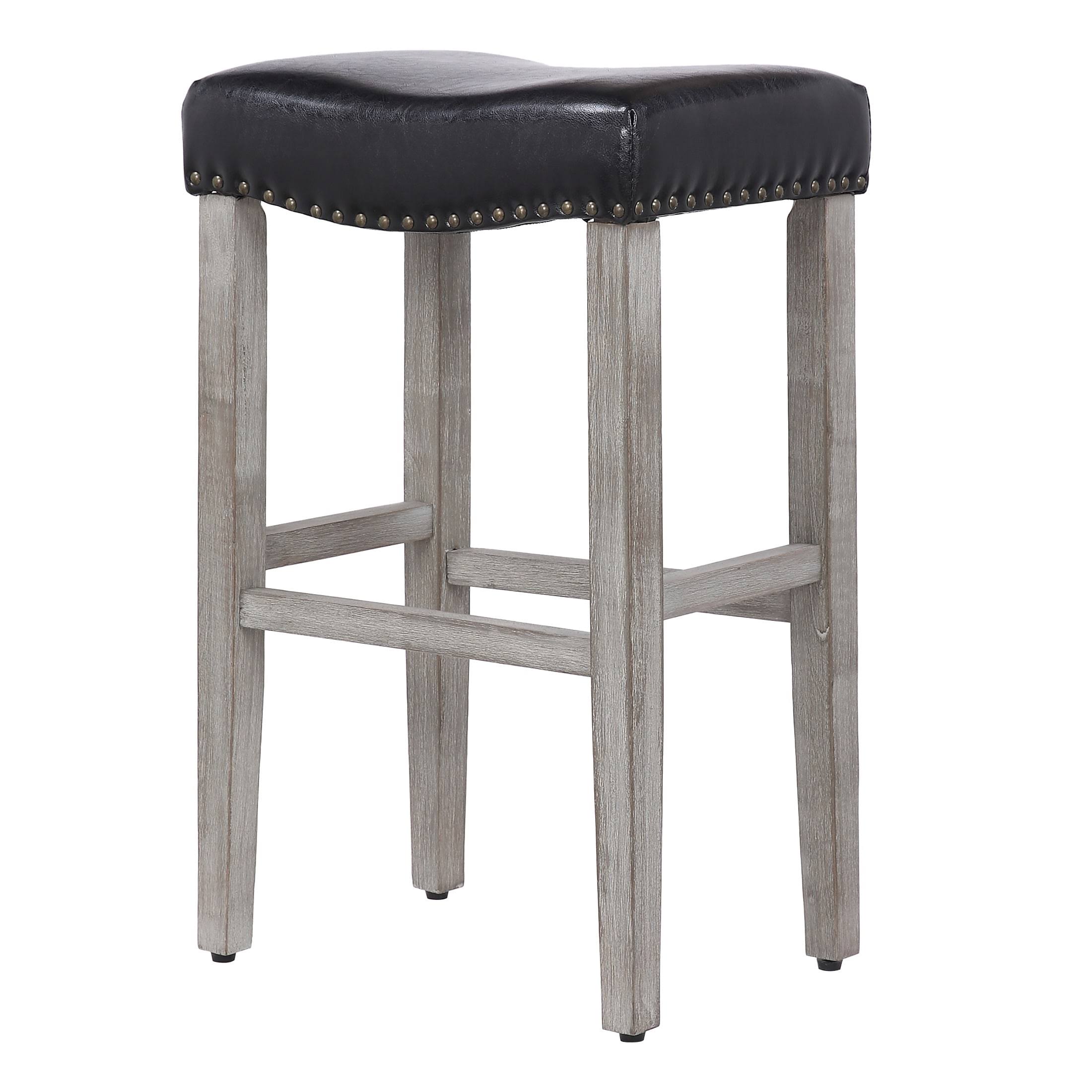 29 Upholstered Backless Saddle Seat Counter Stool - Antique 5NYHXG6P_G5HQS