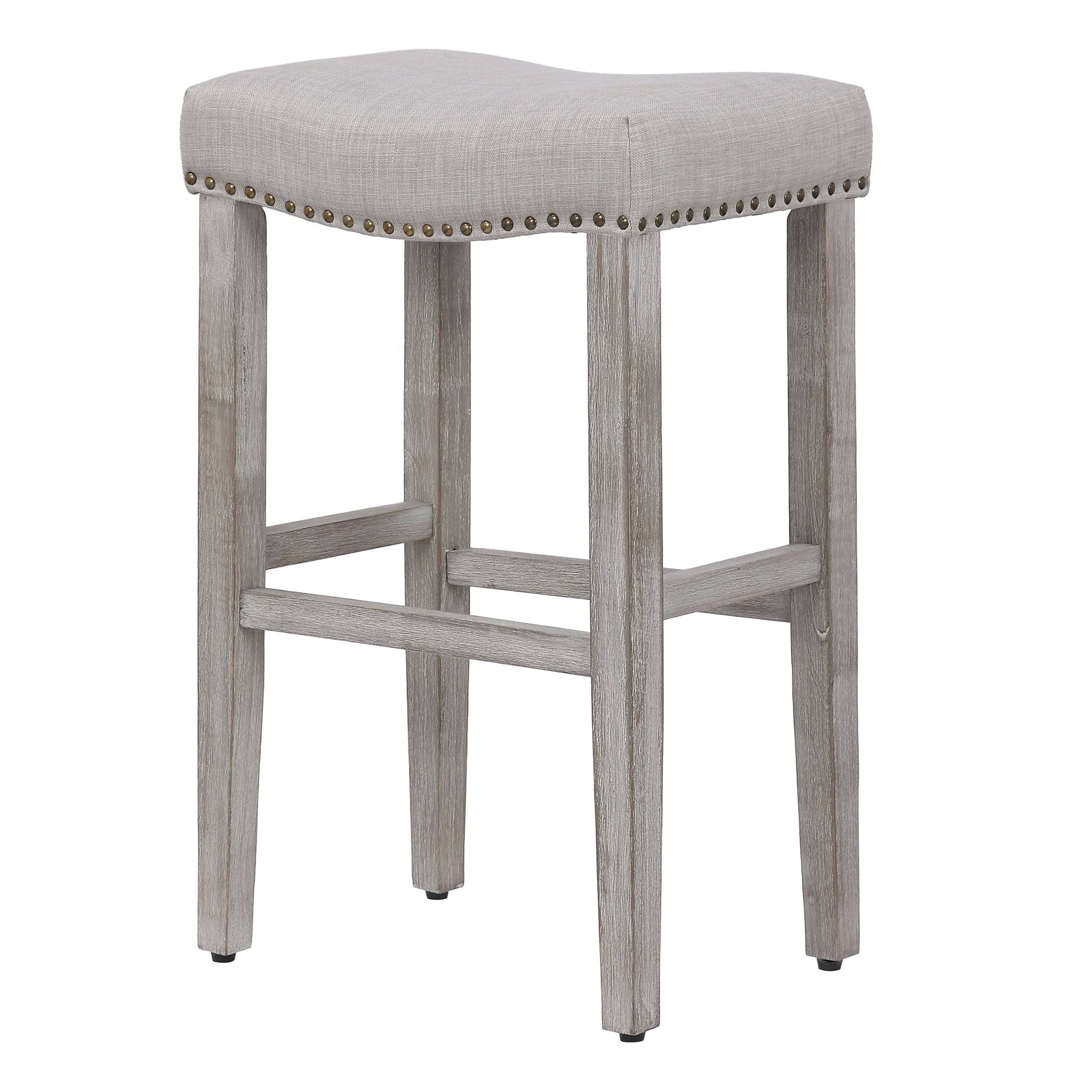 29 Upholstered Backless Saddle Seat Counter Stool - Antique 5NYHXG6P_G5HQS