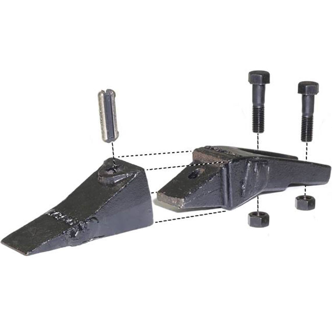 Titan Attachments 7 Bucket Teeth Assembly 6737322y Bobcat Style Bolt On Flush Mount Pin Skid TONNWRFJ_GSN0O