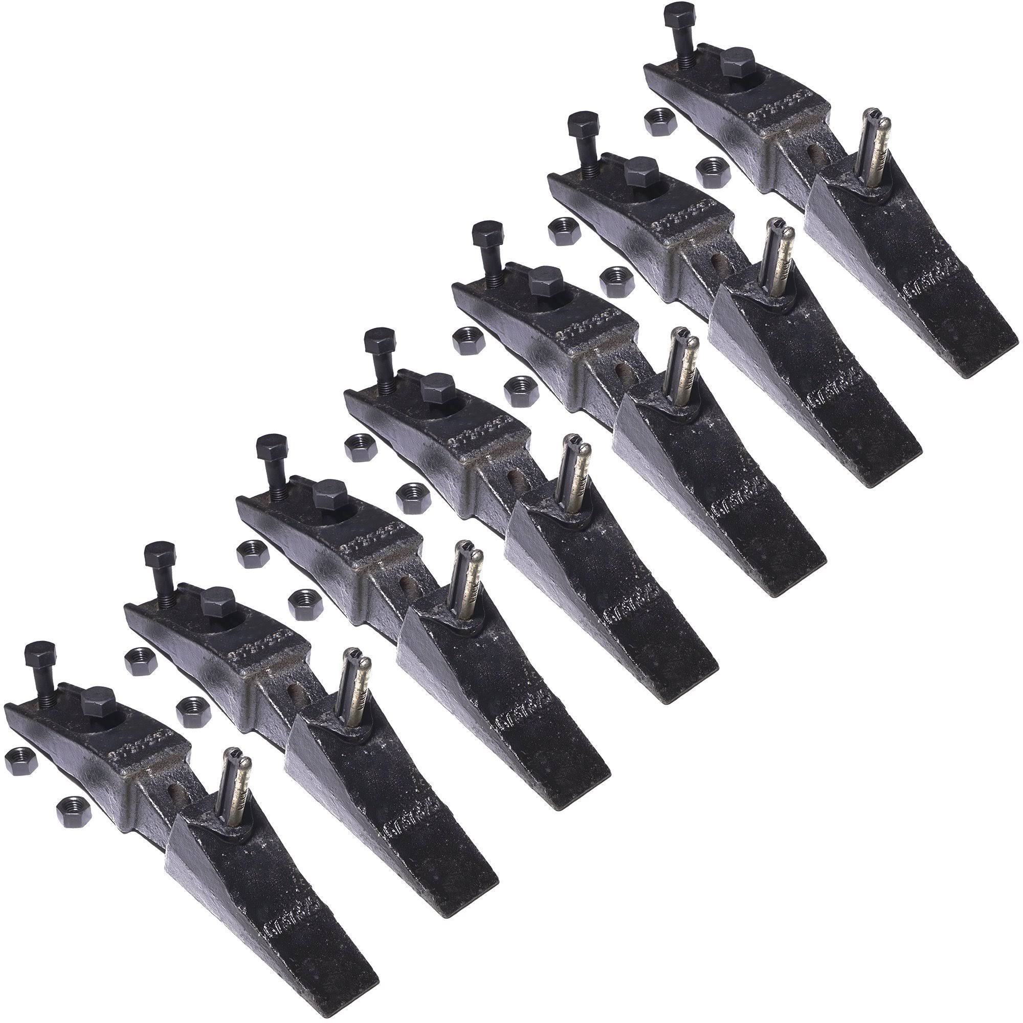 Titan Attachments 7 Bucket Teeth Assembly 6737322y Bobcat Style Bolt On Flush Mount Pin Skid TONNWRFJ_GSN0O