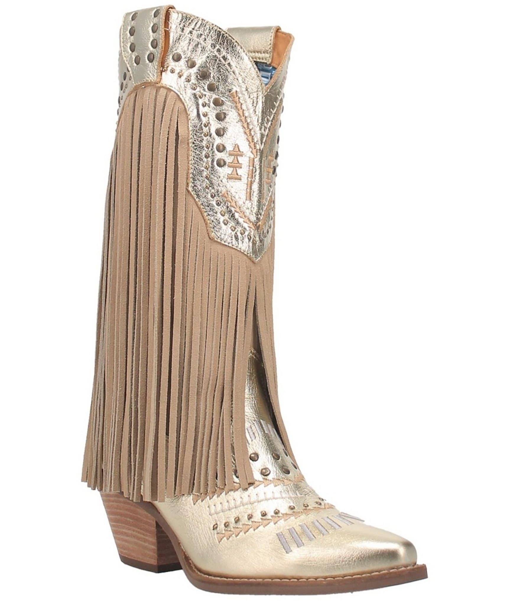 Dingo Women's Gypsy Boots, Gold, 9 T0UFGZ3M_PVRGL