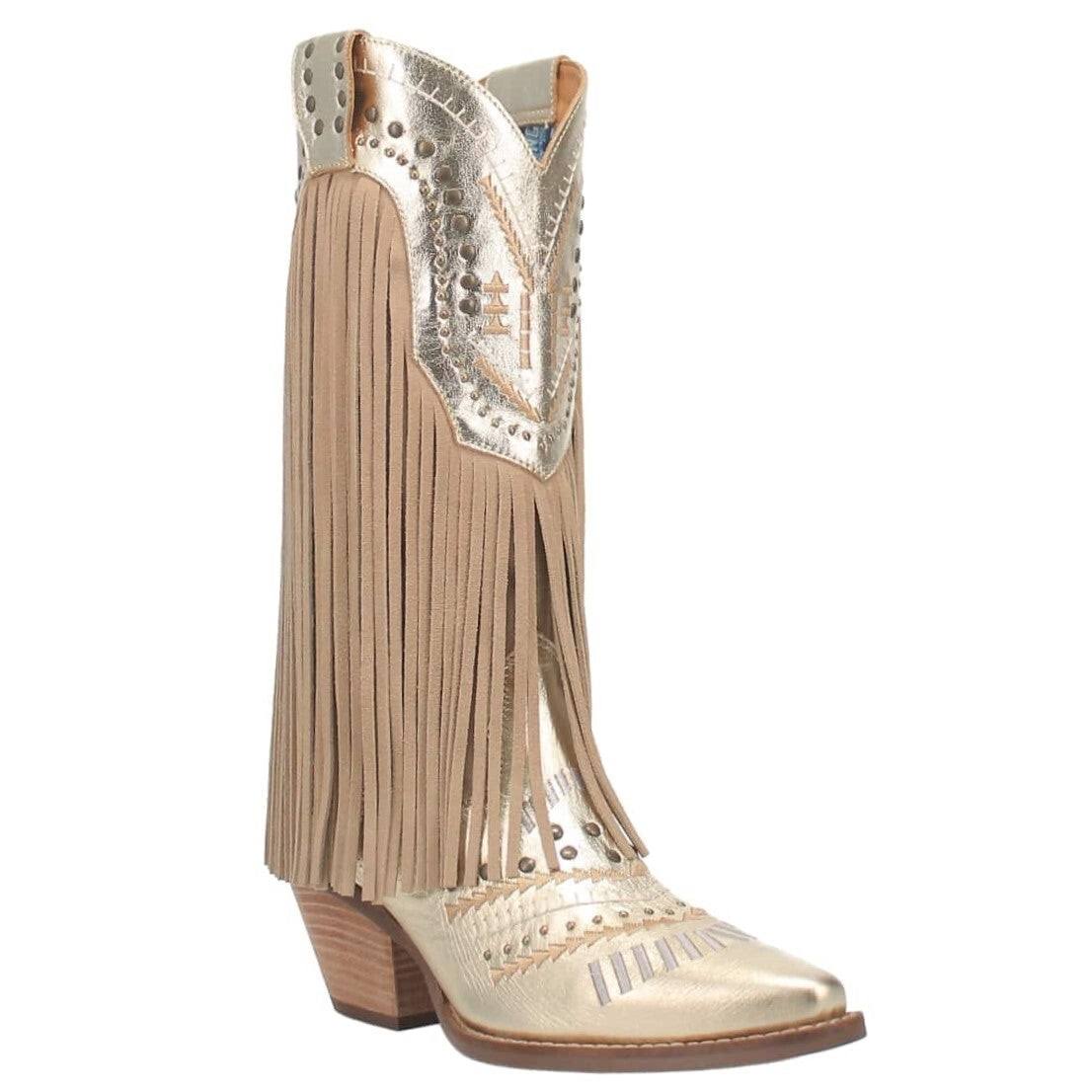 Dingo Women's Gypsy Boots, Gold, 9 T0UFGZ3M_PVRGL