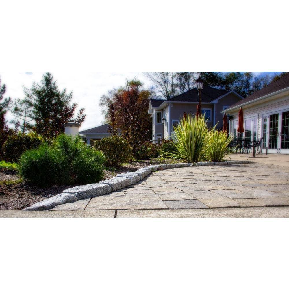 Nantucket Pavers Cobblestone 10 In. X 7 In. X 4 In. Granite Gray Edger Kit (50 Pieces Per Pallet) QVGOTOSV_LUCC3