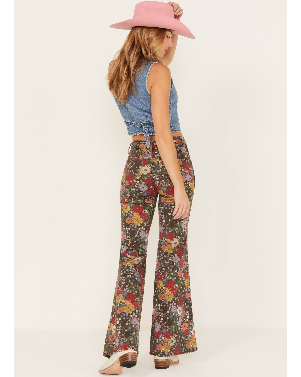 Wrangler Women's Bloom Print Wanderer Flare LX653VCO_F4ME3