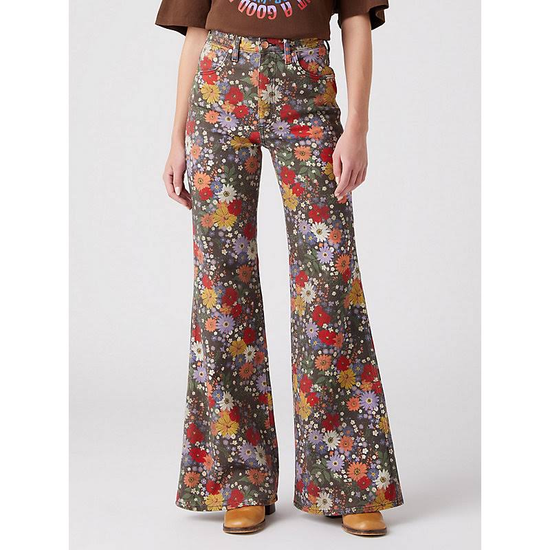 Wrangler Women's Bloom Print Wanderer Flare LX653VCO_F4ME3