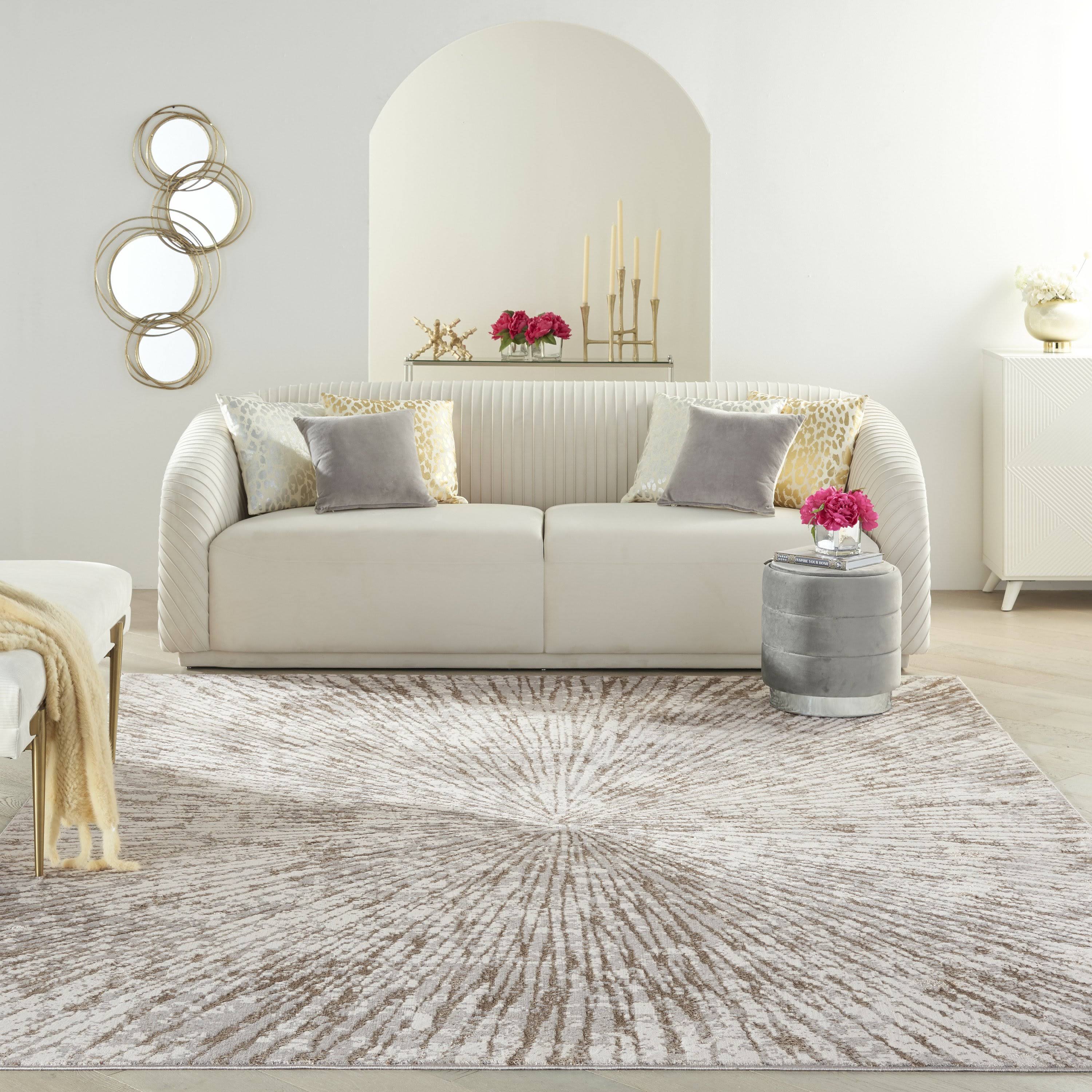 Metallic Grey Mocha Rug Size: 8' X 10' FTQZVGOU_3SHN0
