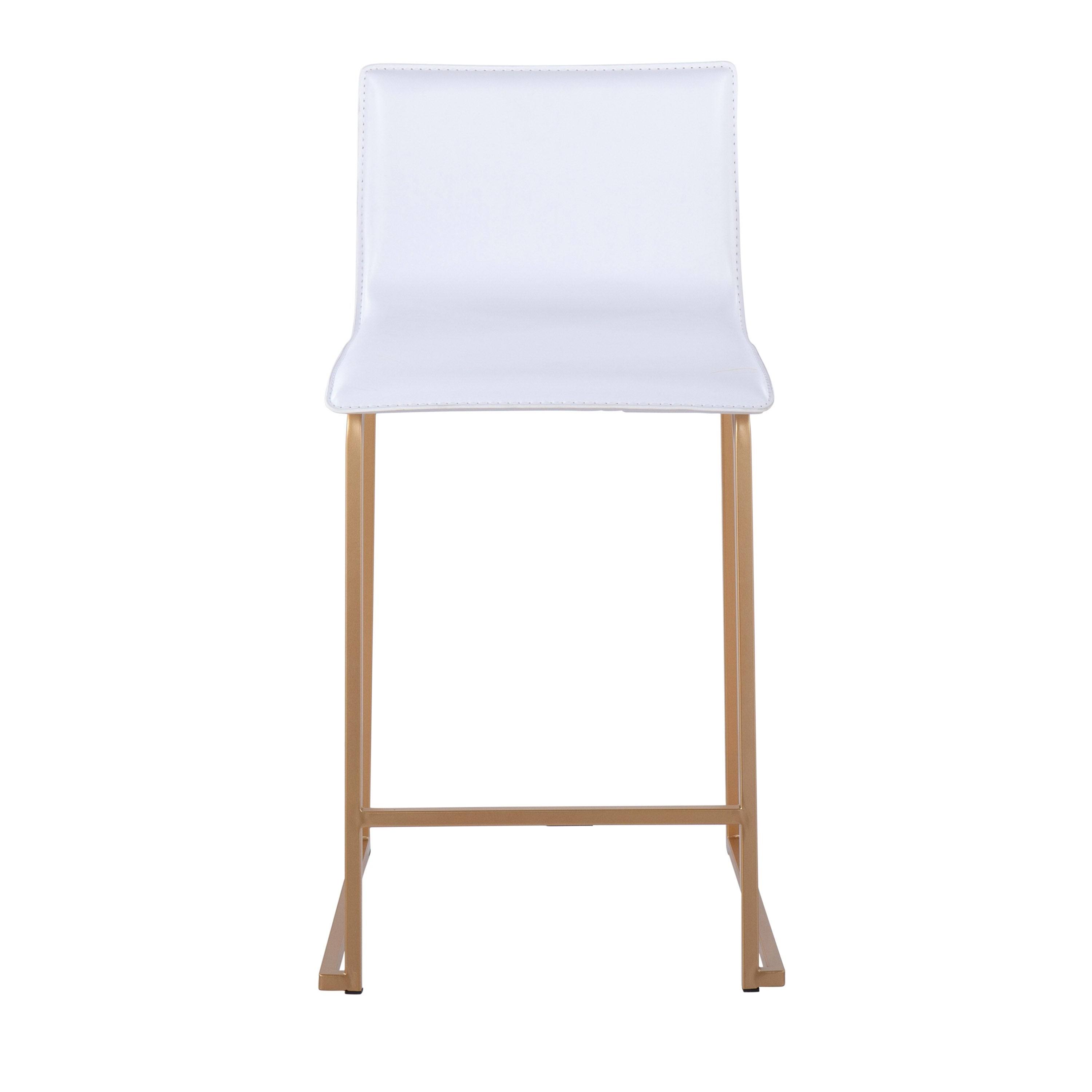 Lumisource Mara 26 Counter Stool - Set Of 2, Gray/Stainless Q5A6I6AF_0J09E