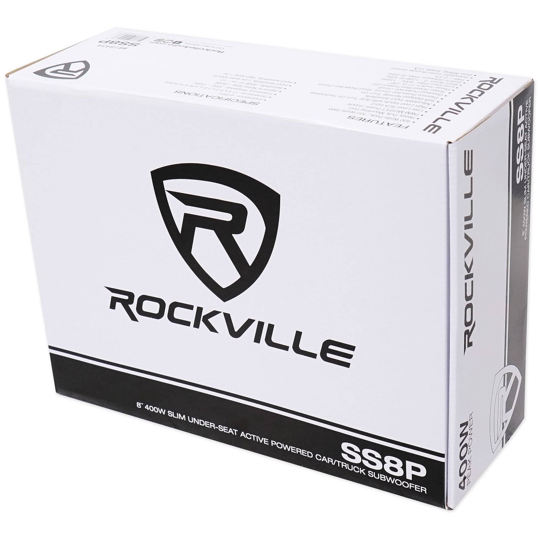 Rockville Ss8p 400w 8 Slim Under-Seat Active Powered Car/Truck Subwoofer 5T5D6ZDM_WNW9A