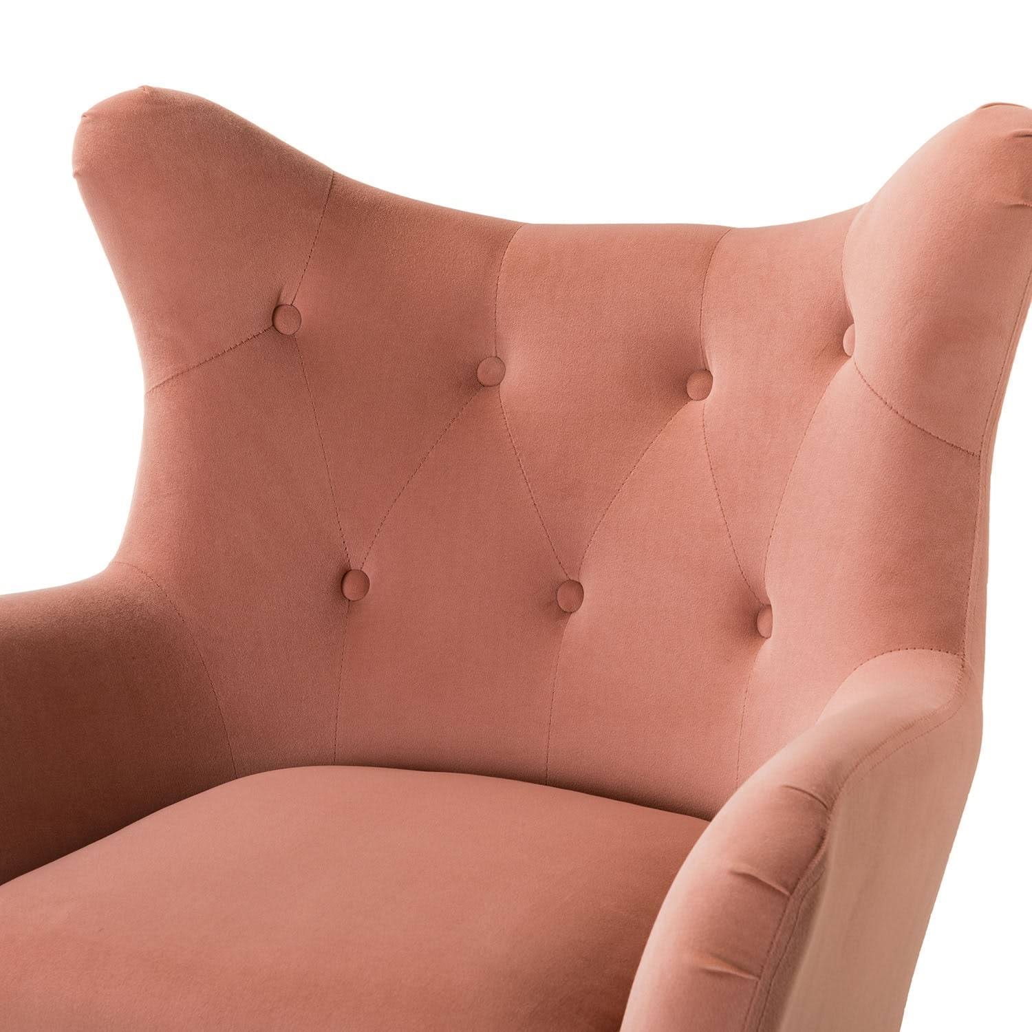 Lara Tufted Accent Chair With Wingback - XKYMATOG_HA3OI