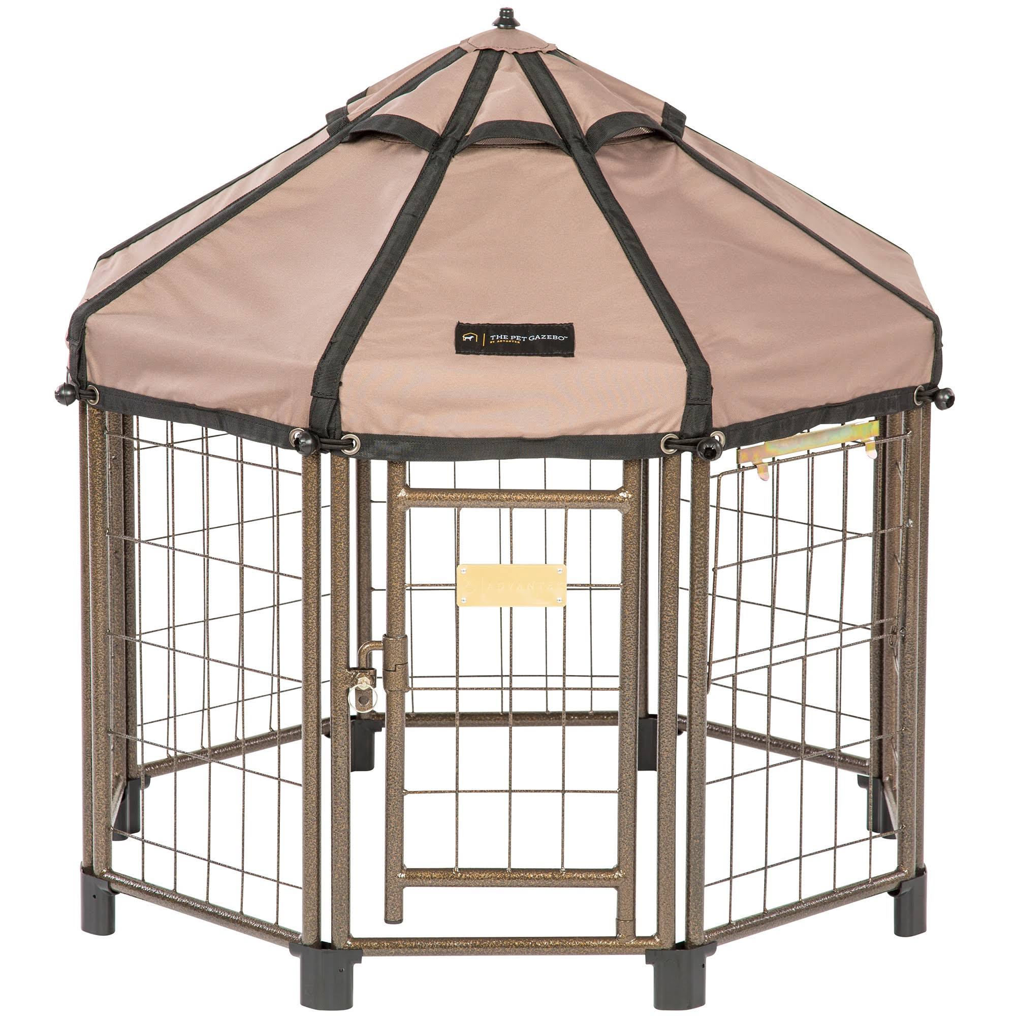 Advantek 4 Ft. Pet Gazebo With Earth Taupe Canopy, 23404, Aztek LH7LHTYB_AGN3D