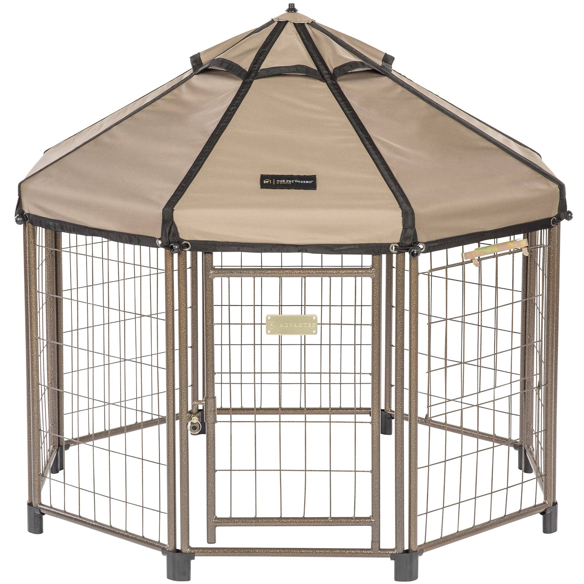 Advantek 4 Ft. Pet Gazebo With Earth Taupe Canopy, 23404, Aztek LH7LHTYB_AGN3D