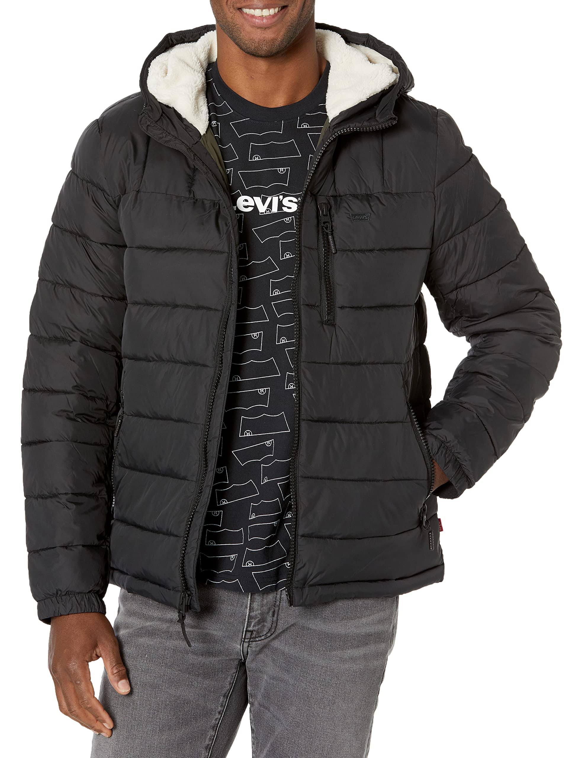 Levi's Quilted Hoodie With Sherpa Lined Hood Men's Clothing : HXOXCTHH_8X6HA