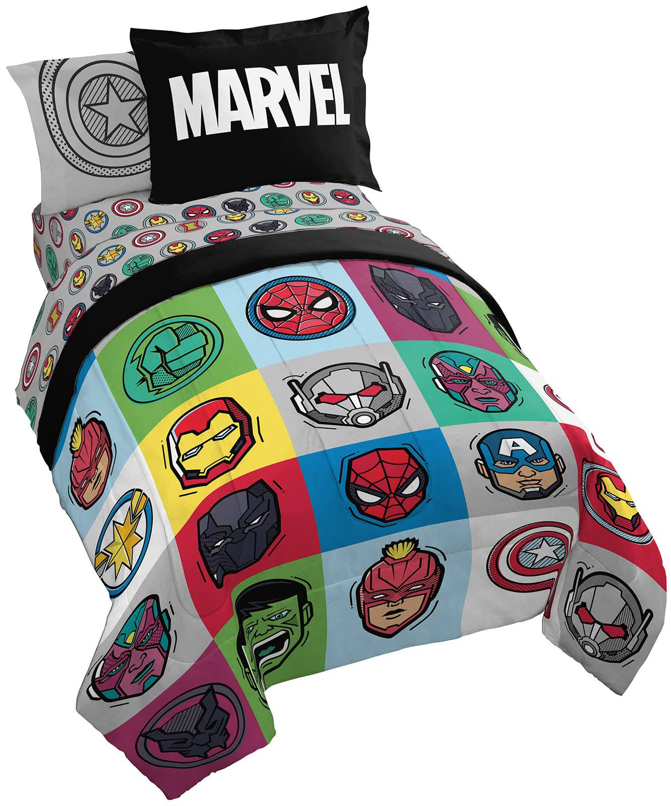Avengers Pop 5-Piece Reversible Twin Comforter JYEPXULM_VMW5J