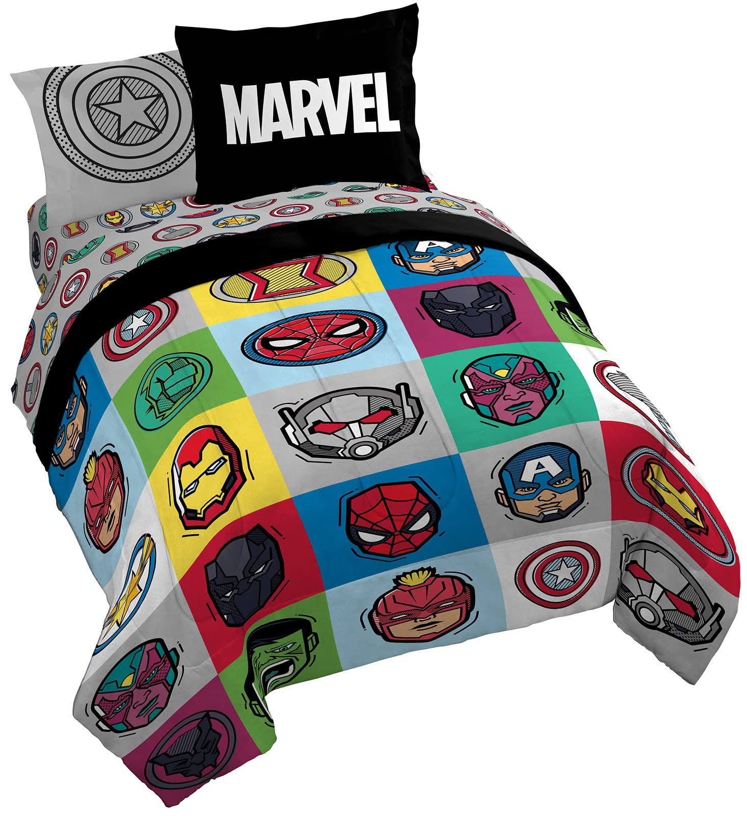 Avengers Pop 5-Piece Reversible Twin Comforter JYEPXULM_VMW5J