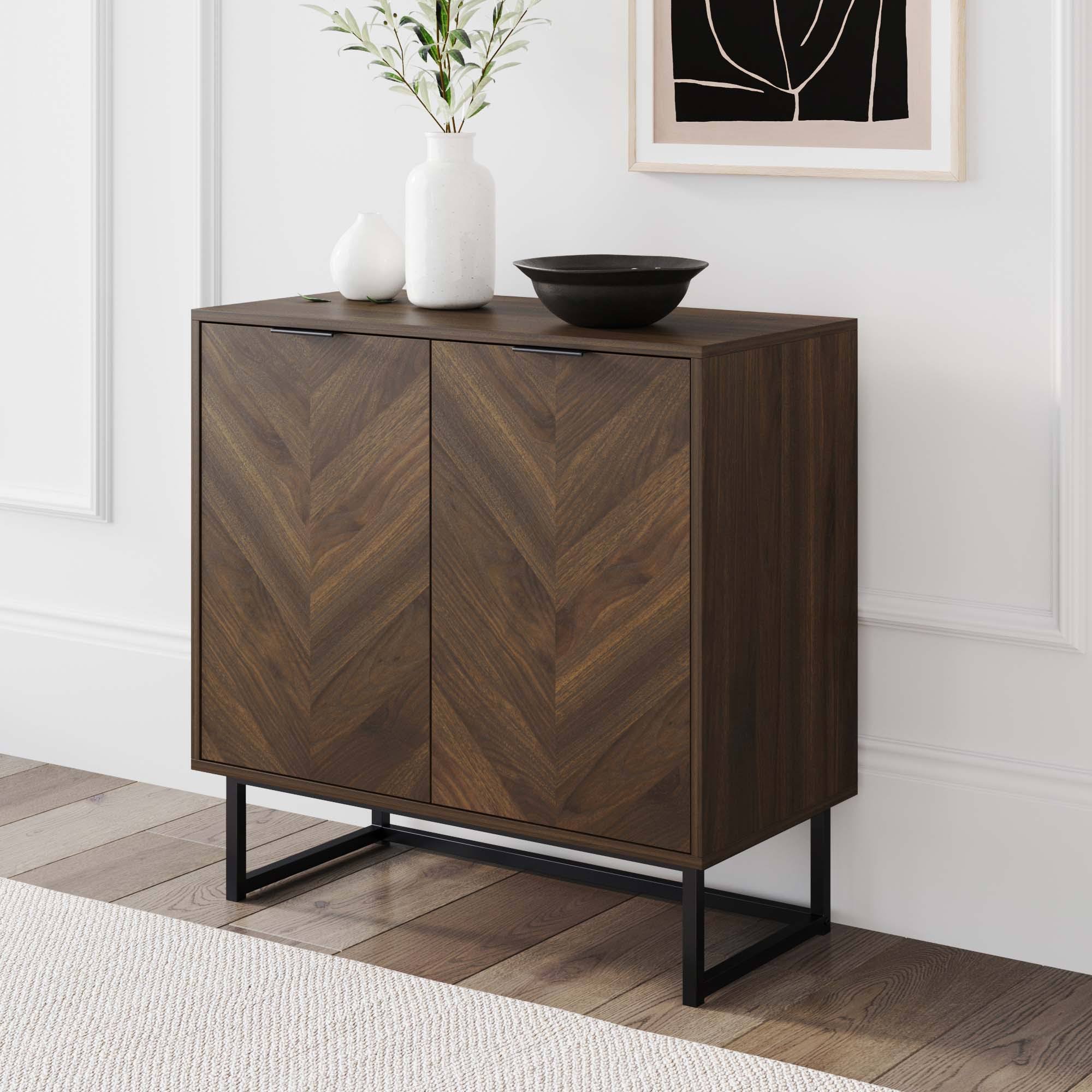 Enloe Modern Storage Cabinet For Entryway | Nathan James Dark Brown-Matte 3K4SPOGQ_6TLLH