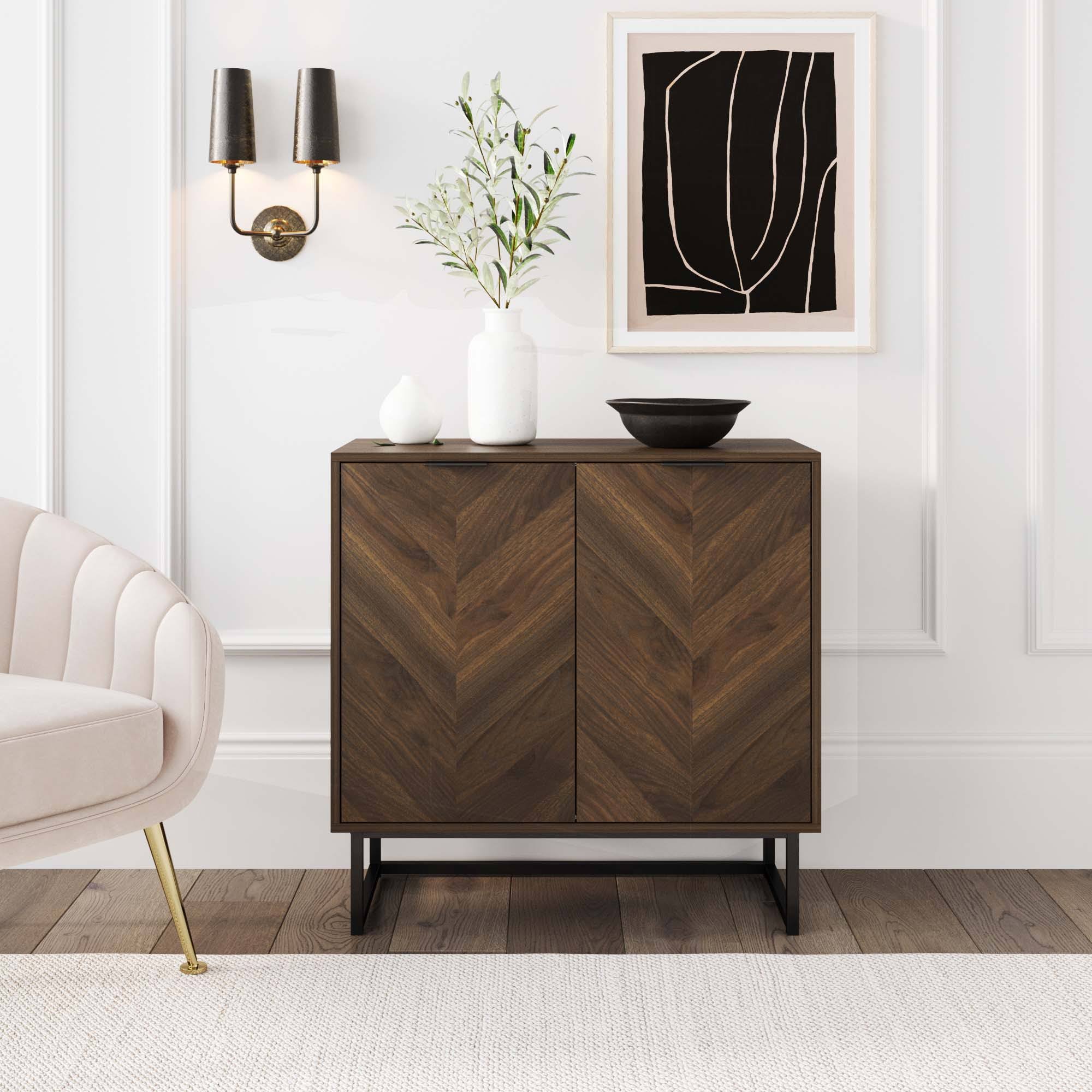 Enloe Modern Storage Cabinet For Entryway | Nathan James Dark Brown-Matte 3K4SPOGQ_6TLLH