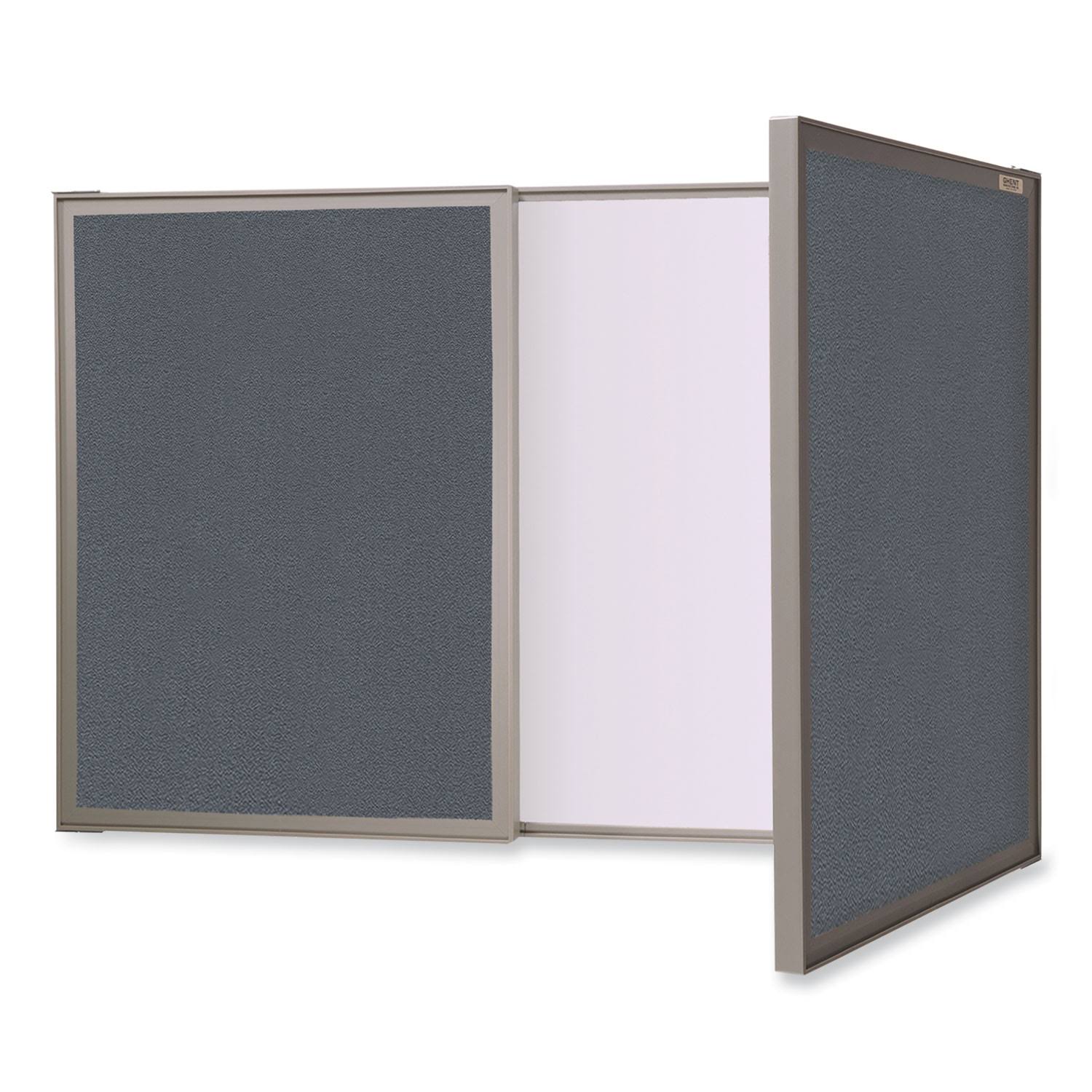 Ghent Visuall Pc Whiteboard Cabinet With Fabric Bulletin Board Exterior Doors KH5CTH8F_RCIMO