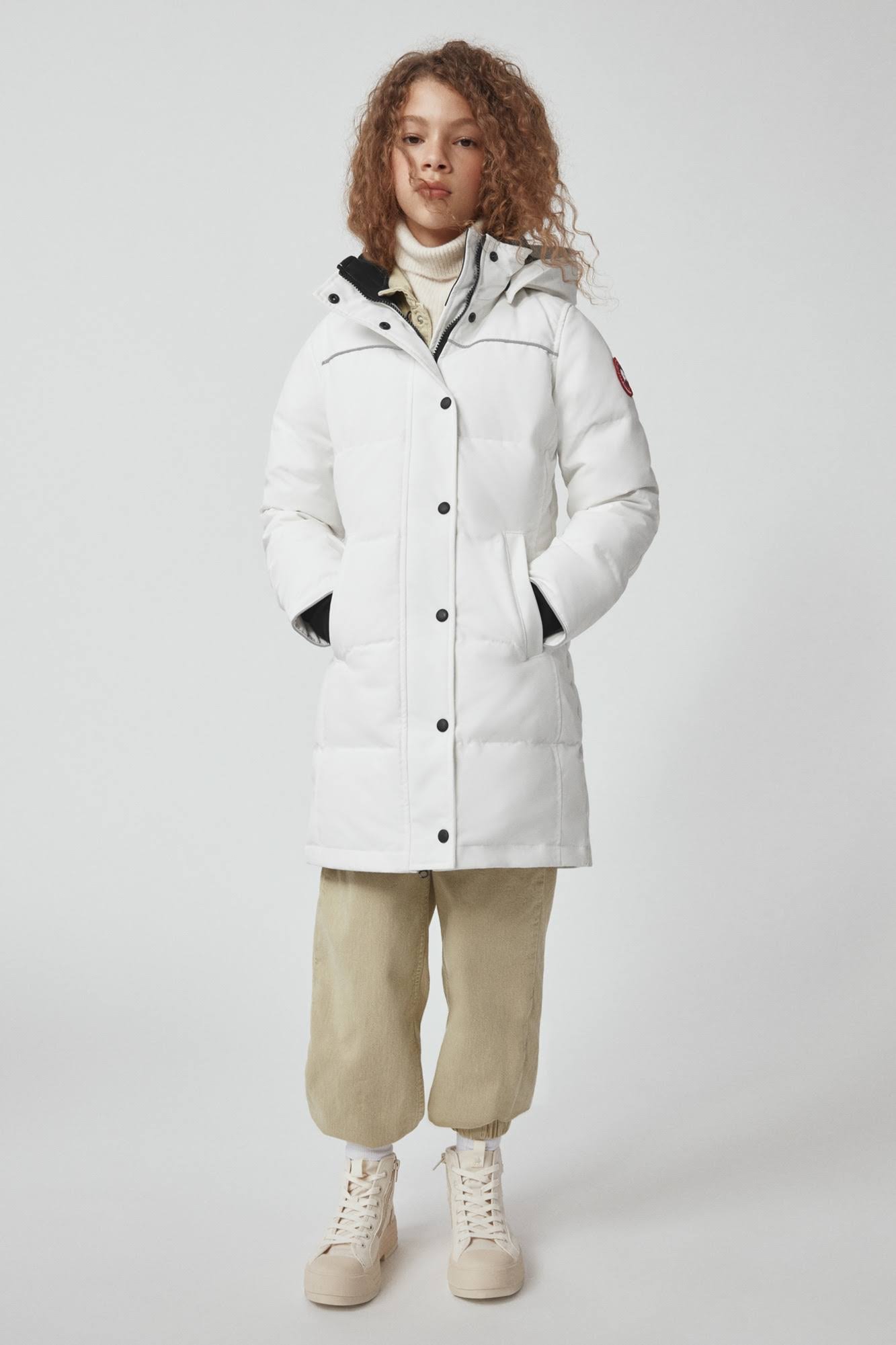 Canada Goose Youth Juniper Parka (Youth, Northstar White, S) ORXQN3CK_IA9CV
