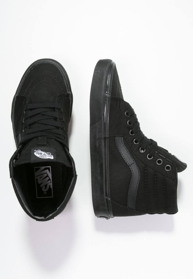 Vans Canvas Sk8-Hi (Black/Black/Black) 17.M2MKN5TO_YB0JP