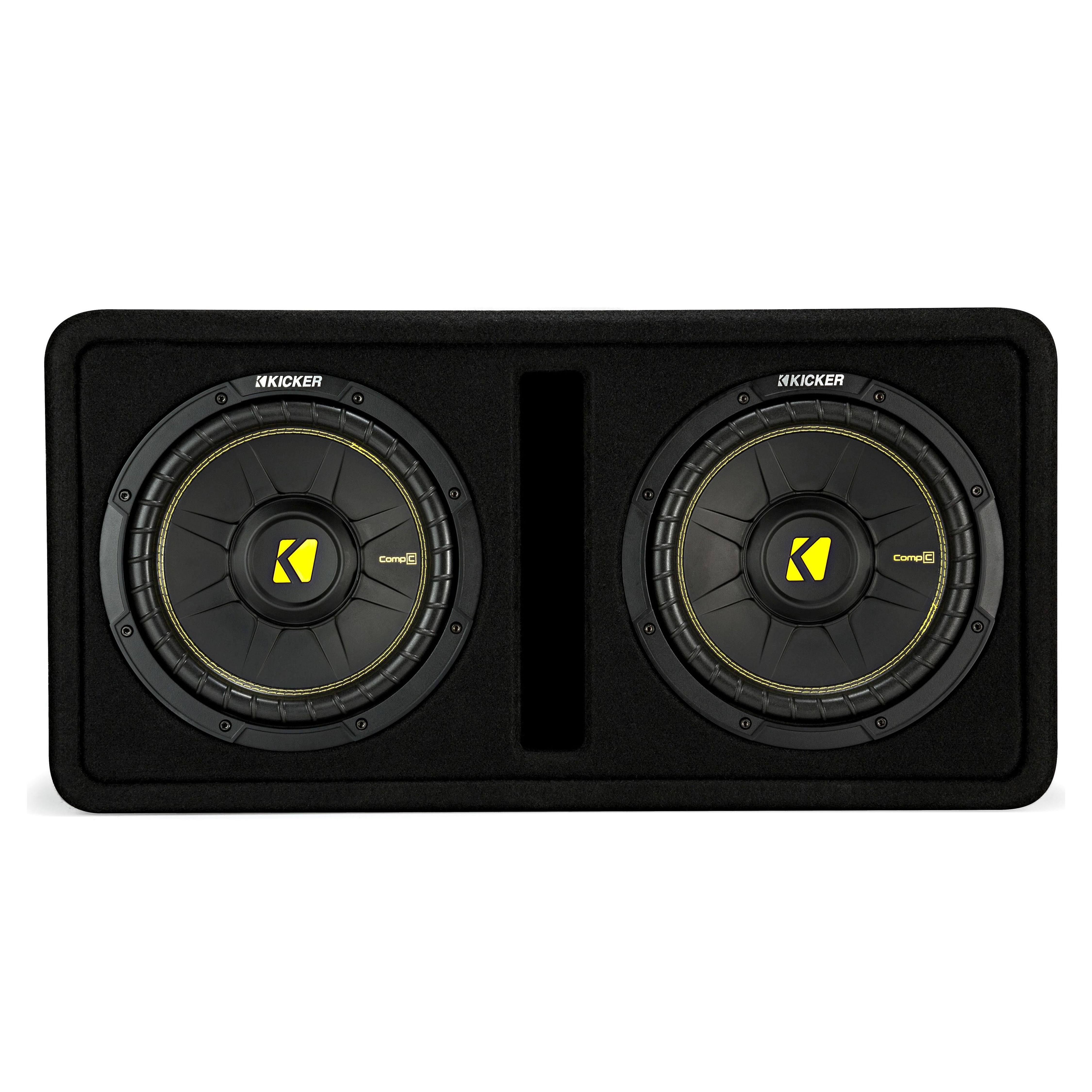 Kicker 44dcwc122 Dual Compc 12 Inch Loaded Subwoofer Enclosure 2-NZSQWHVL_DNYQD