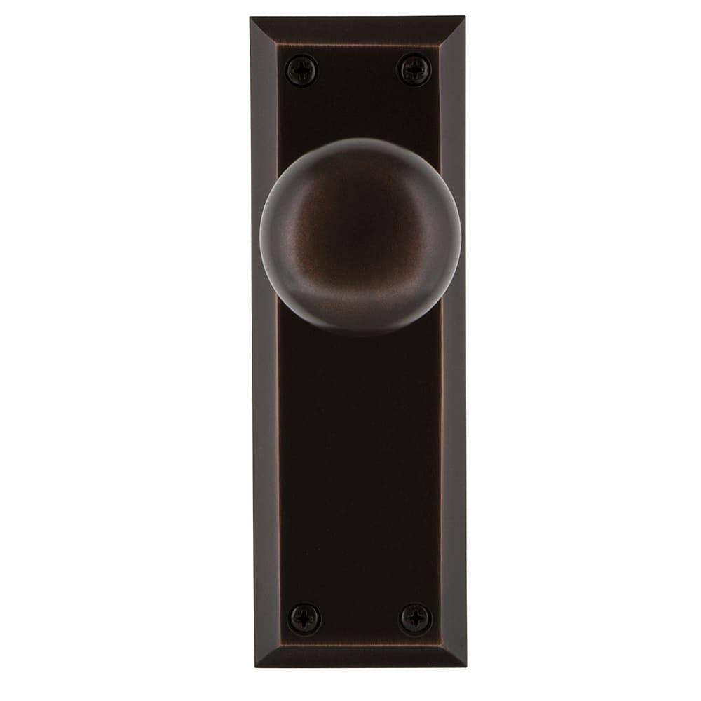 Nostalgic Warehouse 733148 New York Plate Single Dummy New York Door Knob Antique 84NYGN5I_SLYMR