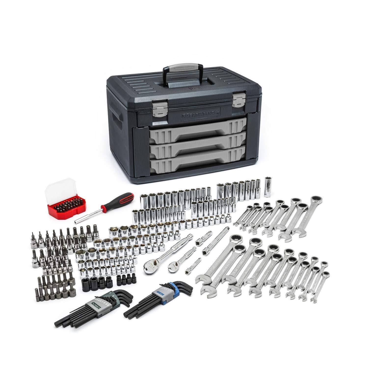 Kd Tools 80944 232 Piece 1/4, 3/8 Drive Metric & Sae Mechanics Hand Tool FD9K4KXK_Z7ET5