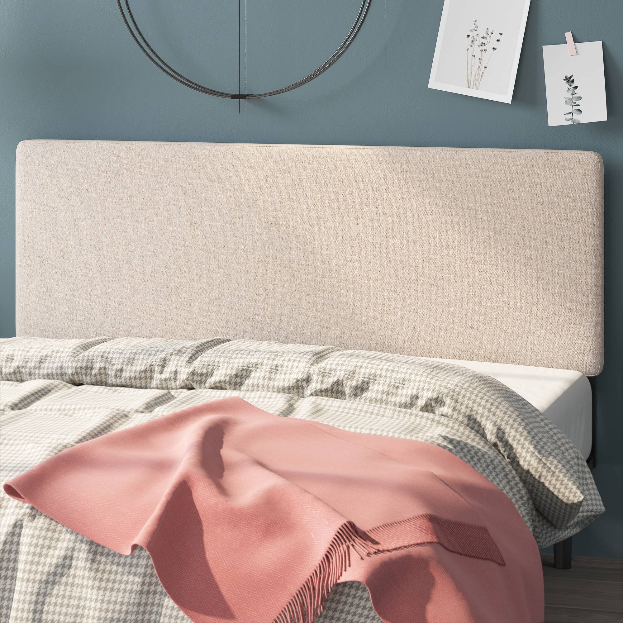 Zinus Parker Upholstered Headboard / Easy Assembly, Beige, PARC0F7Y_VJNR6