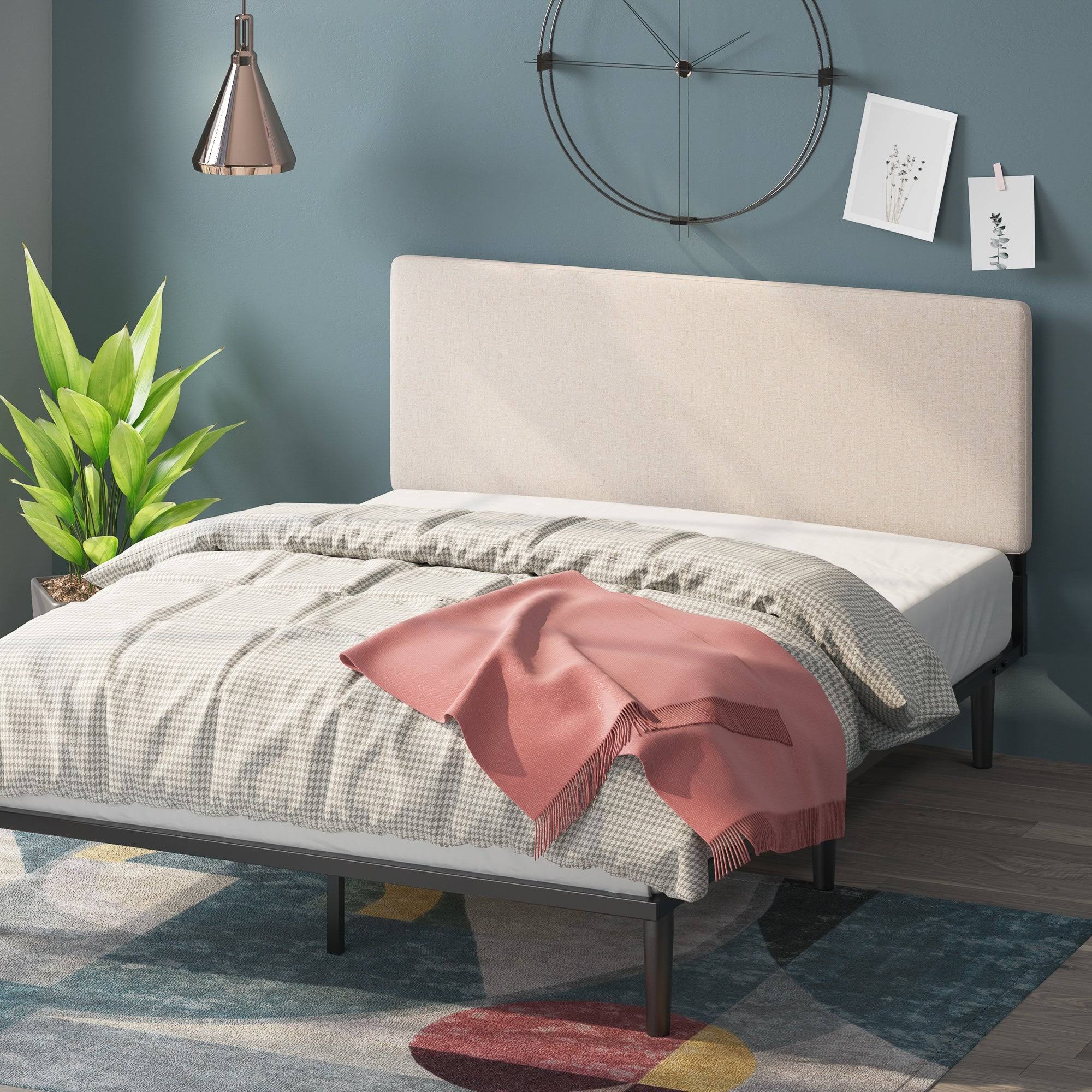 Zinus Parker Upholstered Headboard / Easy Assembly, Beige, PARC0F7Y_VJNR6