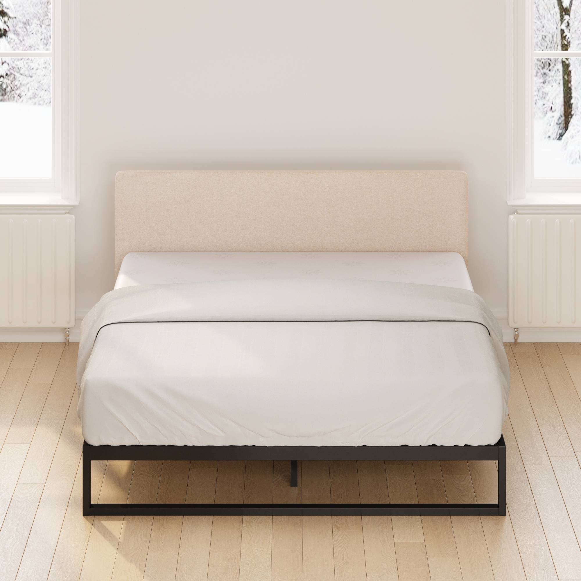 Zinus Parker Upholstered Headboard / Easy Assembly, Beige, PARC0F7Y_VJNR6