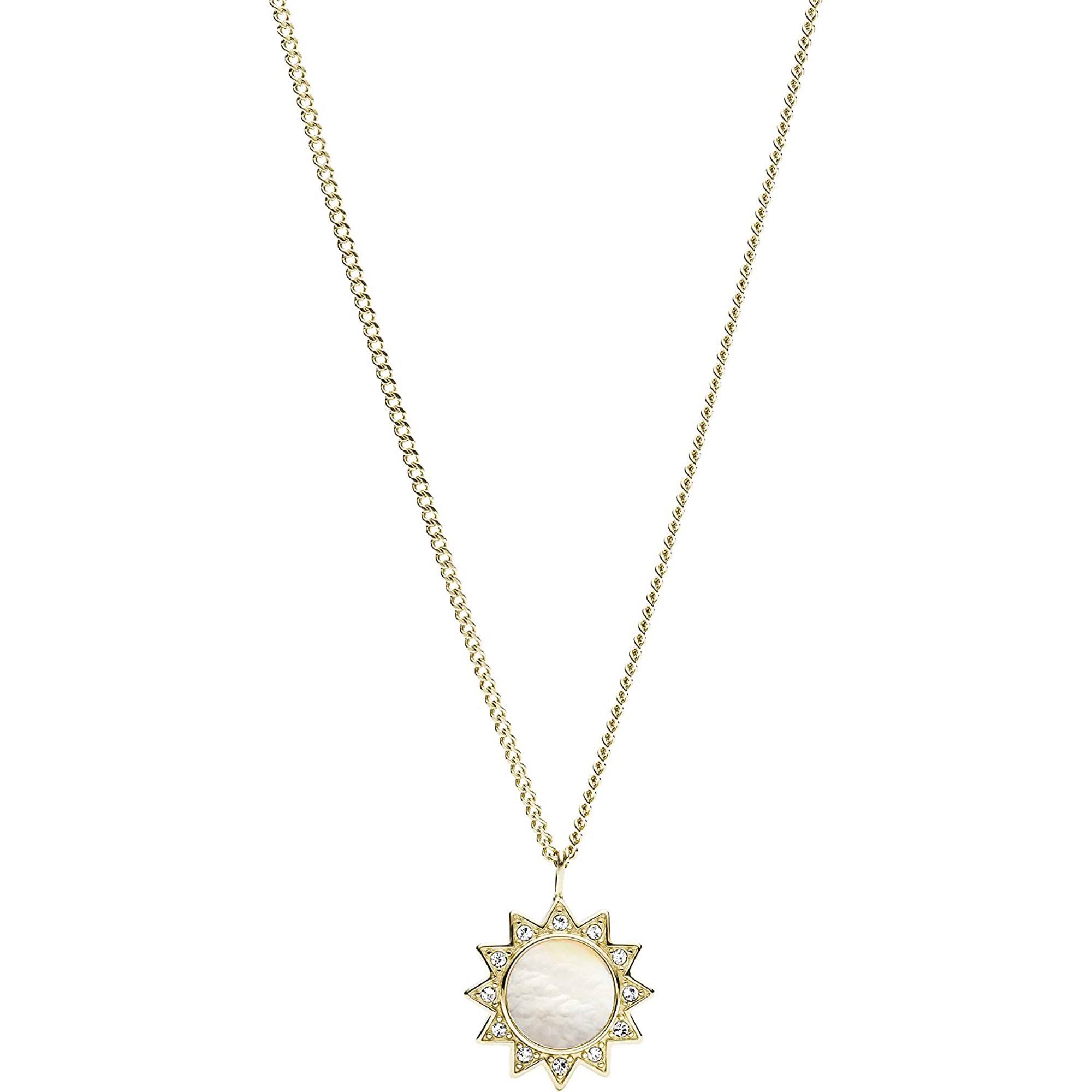 Fossil Women&S You Are My Sunshine Mother-Of-Pearl Stainless Steel Pendant Necklace - TSQZRGJA_3IXOB