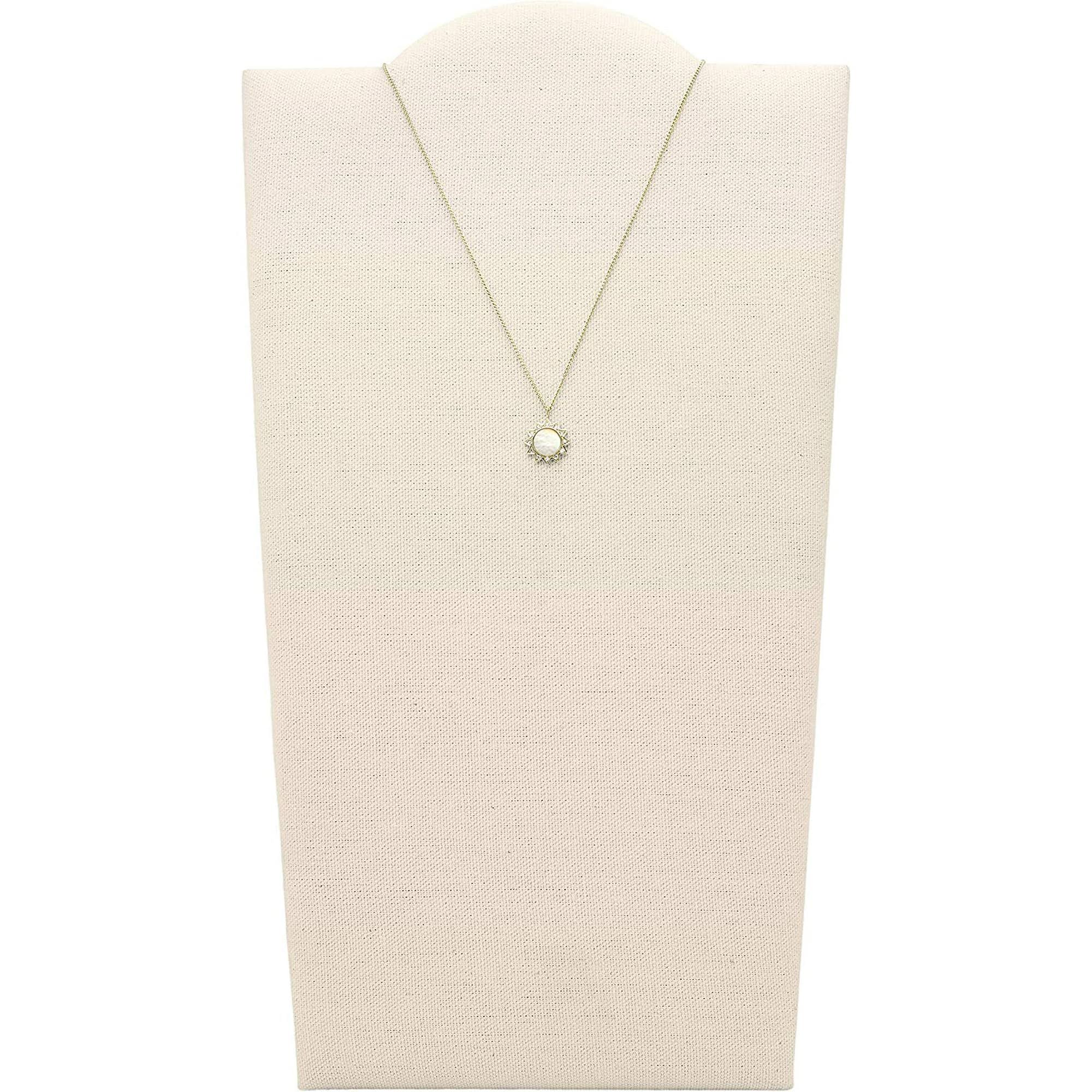 Fossil Women&S You Are My Sunshine Mother-Of-Pearl Stainless Steel Pendant Necklace - TSQZRGJA_3IXOB