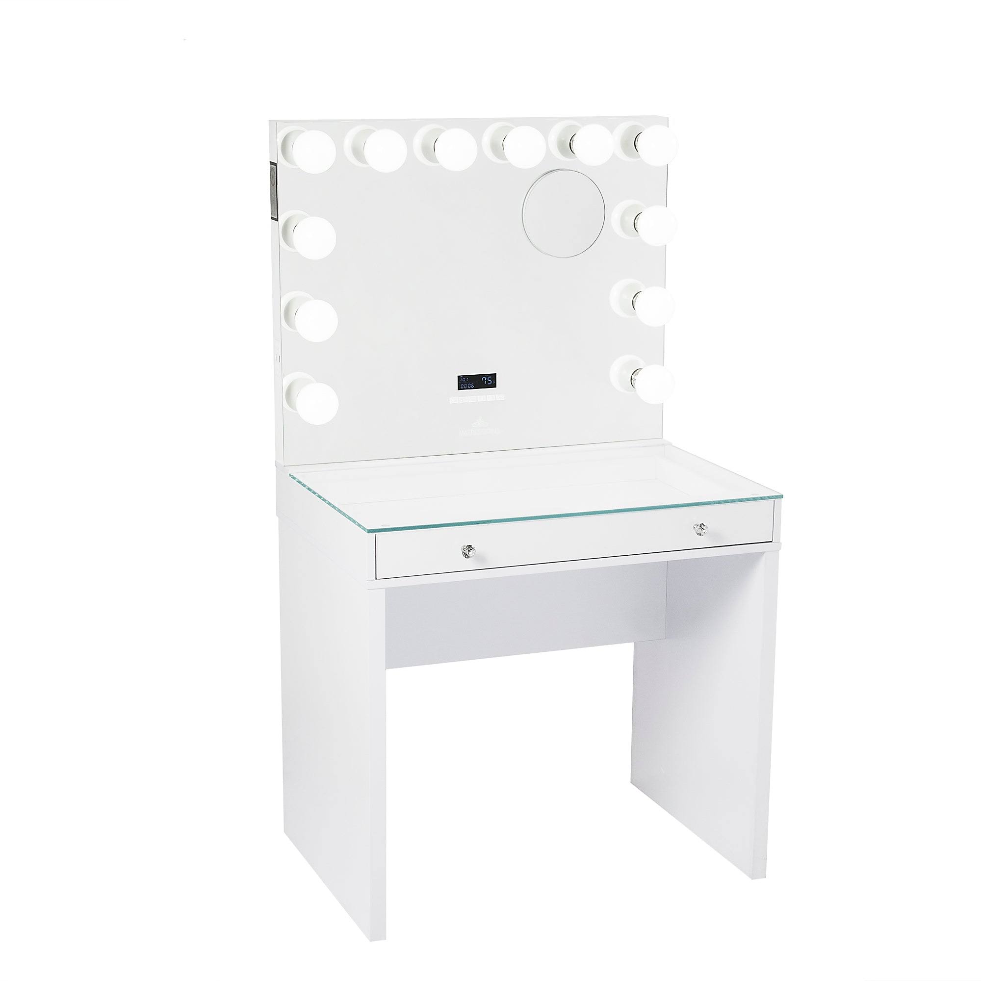 Impressions Vanity Desk Slaystation Mini Dressing Table With Vanity Mirror And Lights, Bundle, Size: Hollywood Glow Plus With Lcd Bulbs, MIX4IYPU_BVIQH