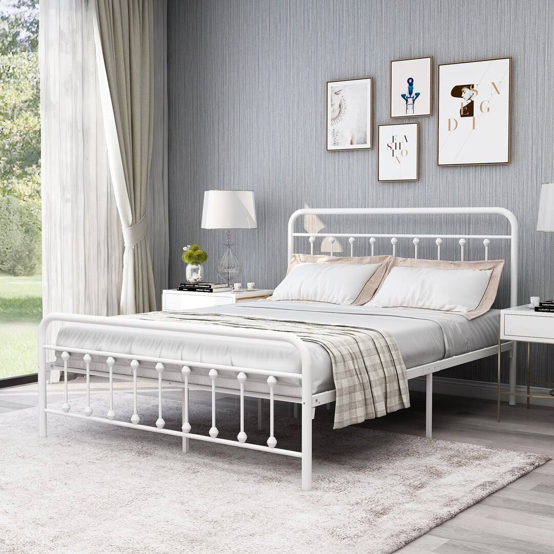 Cliffrose Platform Bed August Grove Color: White Size: BW4TUZMZ_U3FSU